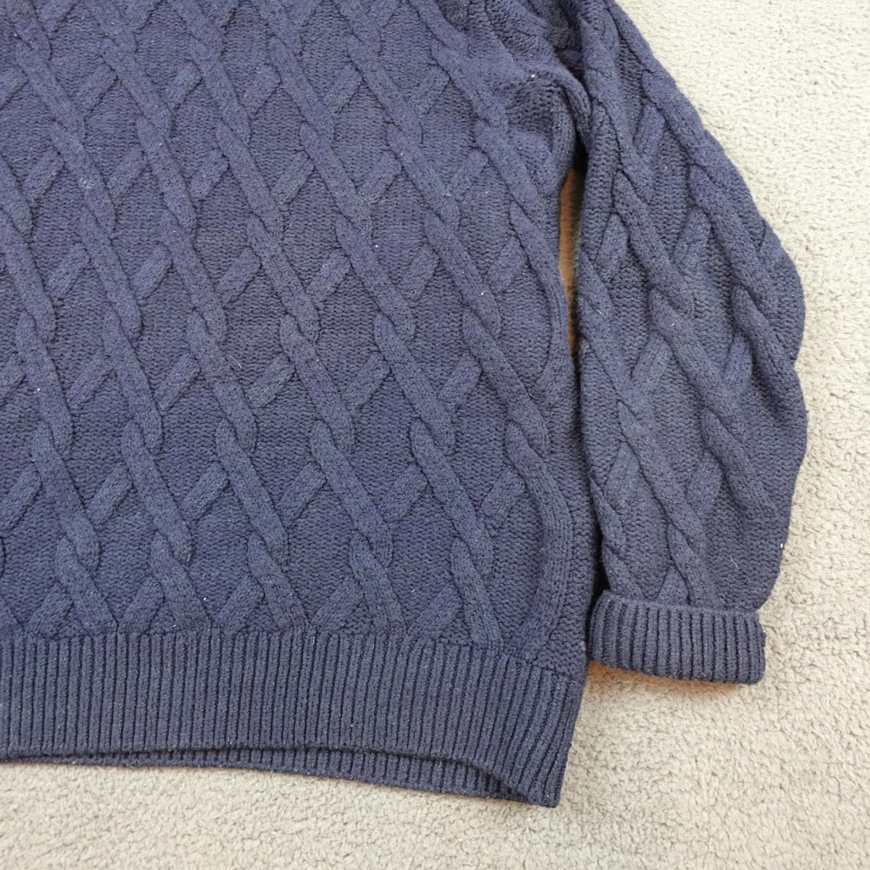 Abercrombie & Fitch **Abercrombie & Fitch Mens XL Navy Cable Knit Pullover Sweater** User: Abercrombie & Fitch Mens XL Navy Cable Knit Pullover Sweater Size US XL / EU 56 / 4 - 2 Thumbnail