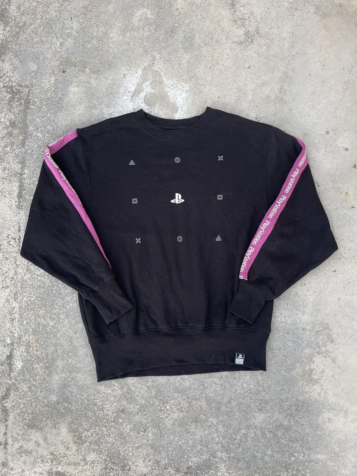Playstation × Sony × Vintage SONY Playstation With Pink Stripes Sweatshirt Size US M / EU 48-50 / 2 - 1 Thumbnail