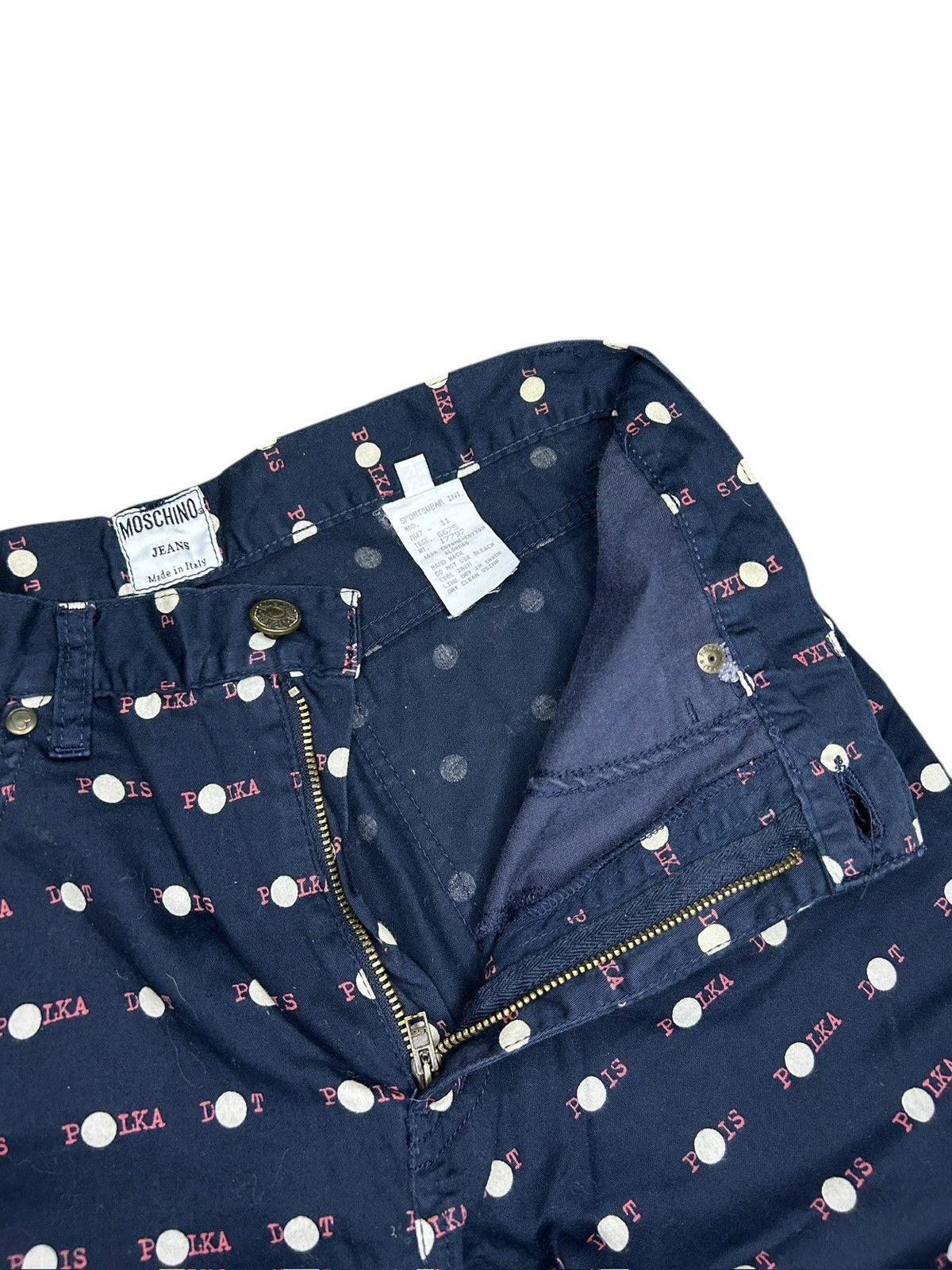 Moschino 90s Polka Dot Trousers Size 27" / US 4 / IT 40 - 4 Thumbnail