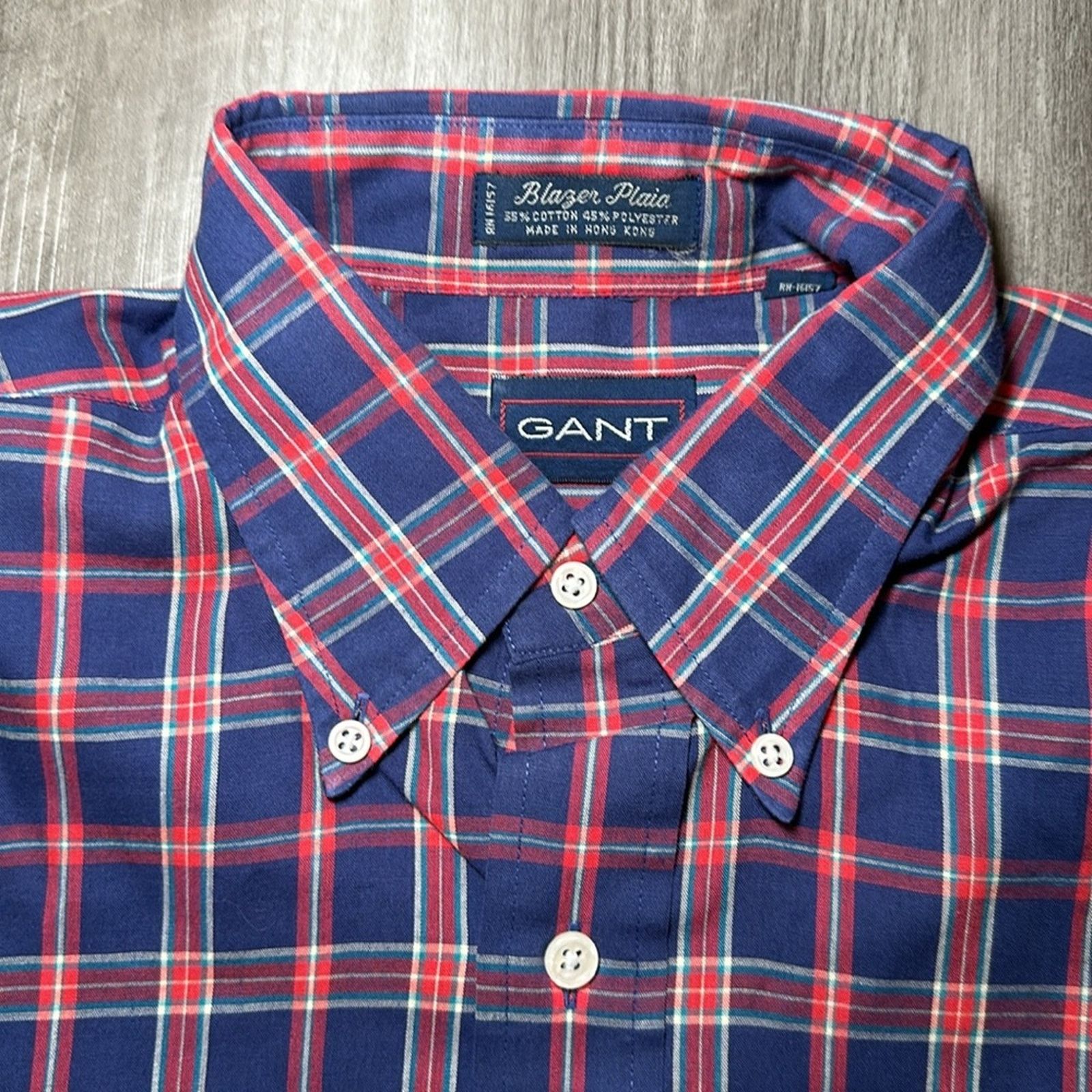 Gant Gant Blazer Plaid Long Sleeve Button Down - 15.5 33 (Medium) Size US M / EU 48-50 / 2 - 6 Thumbnail
