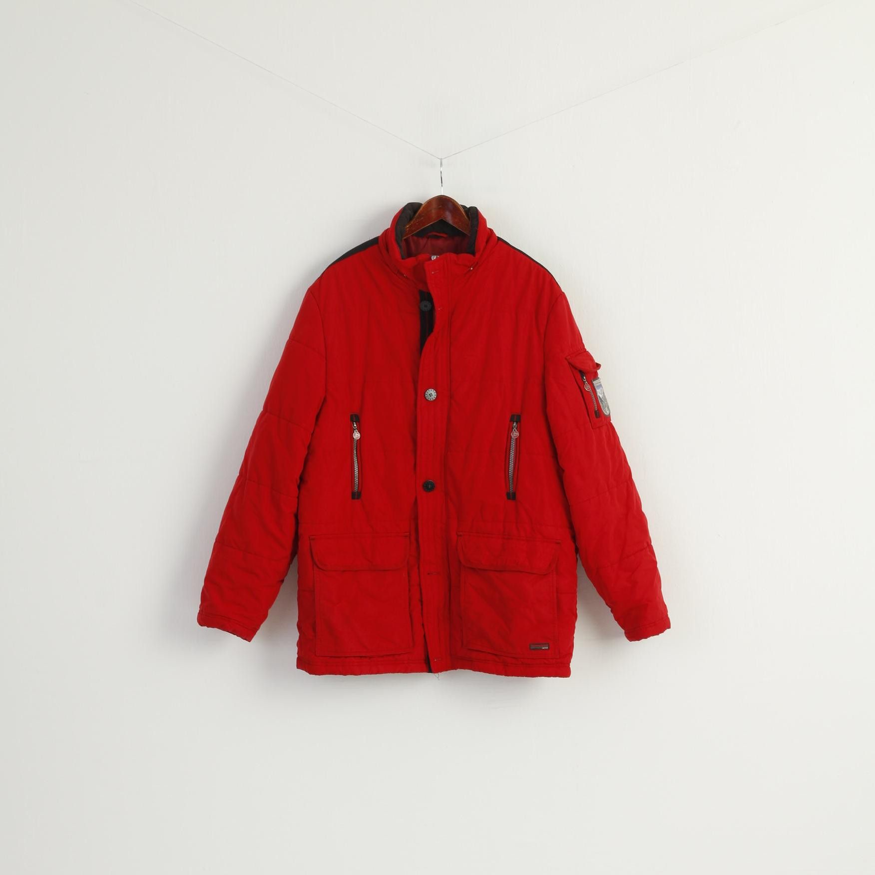 Vintage John Bradley Men 54 L Jacket Red Padded 9005 Size US L / EU 52-54 / 3 - 2 Thumbnail