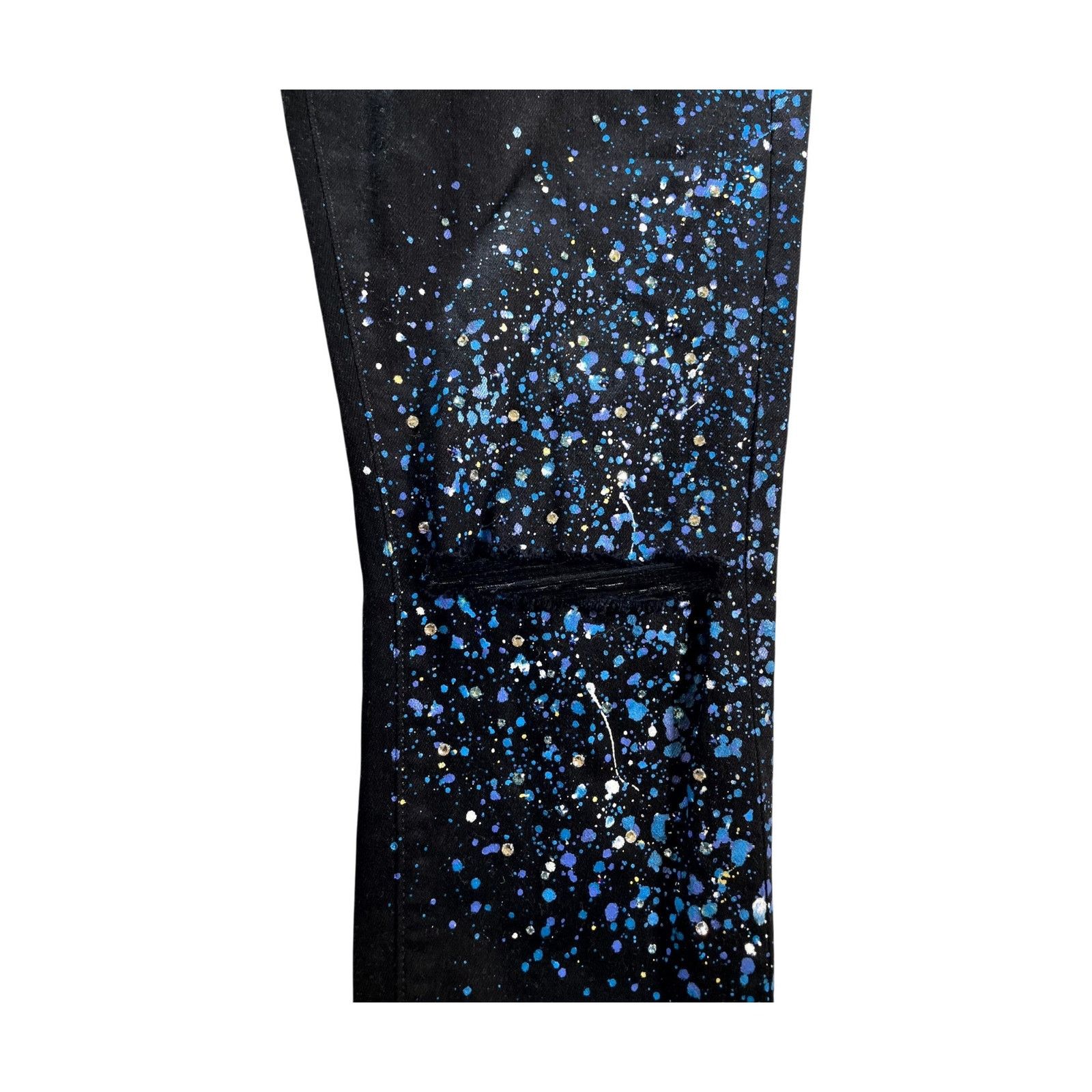 Amiri Amiri Crystal Black & Blue Jeans Size US 31 - 3 Thumbnail
