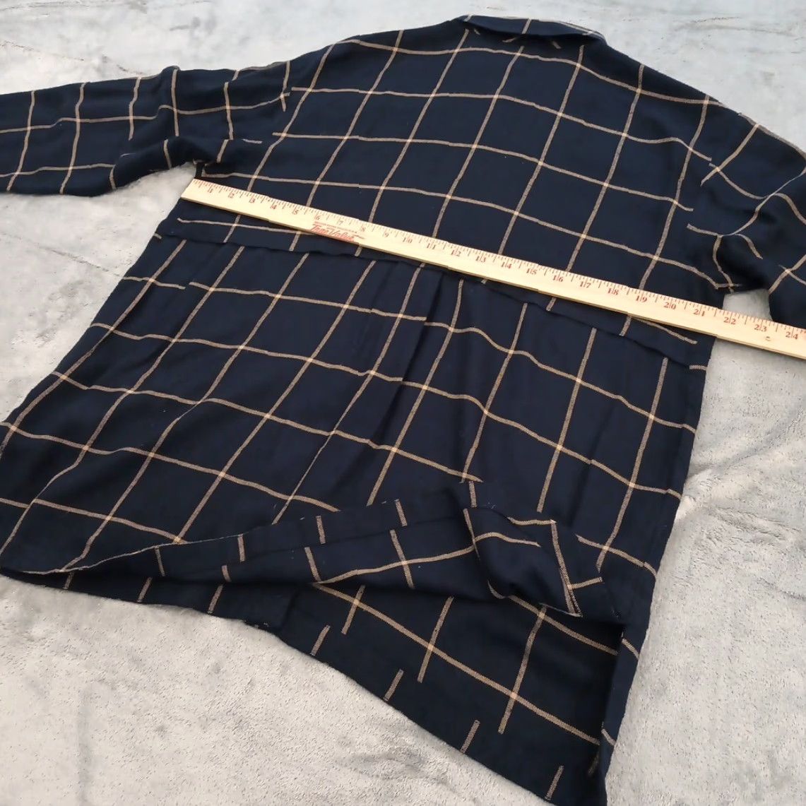 J. Jill J.Jill Shirt Womens Small Black Beige Plaid Long Sleeve Button Up Tunic S Black Plaid 60s? Size S / US 4 / IT 40 - 7 Thumbnail