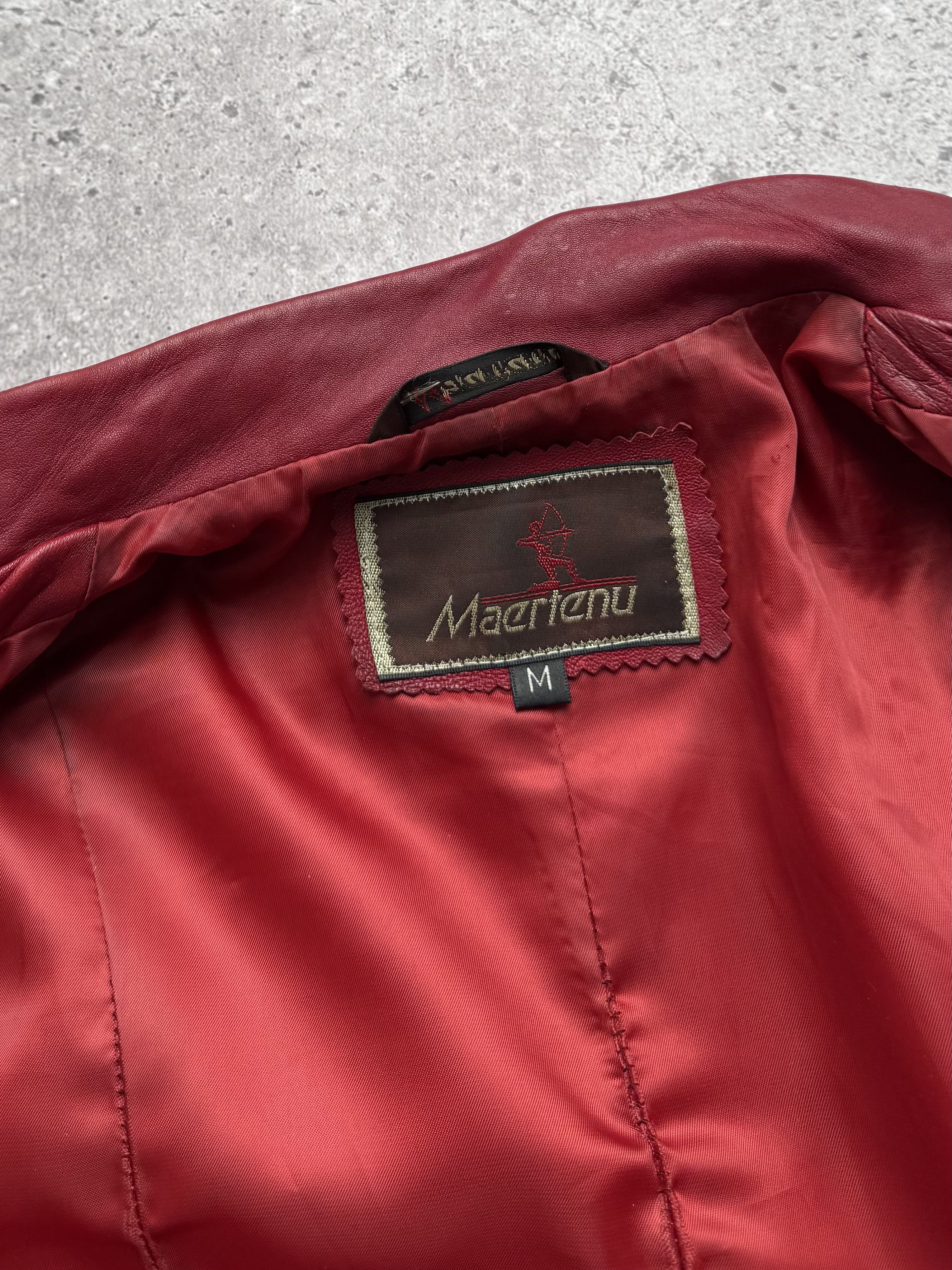 Vintage Vintage Cropped Leather Jacket C5(V409) Size M / US 6-8 / IT 42-44 - 12 Thumbnail