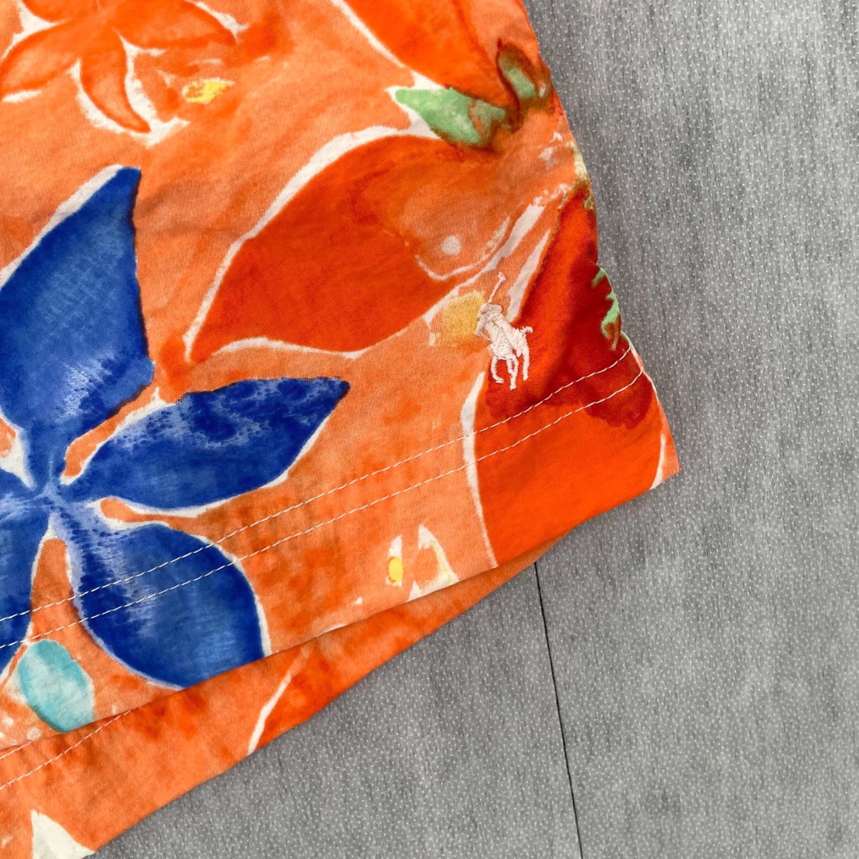 Polo Ralph Lauren VINTAGE Polo Ralph Lauren Shorts Adult Extra Large Orange Floral Swim Trunks Men Size US L / EU 52-54 / 3 - 3 Thumbnail