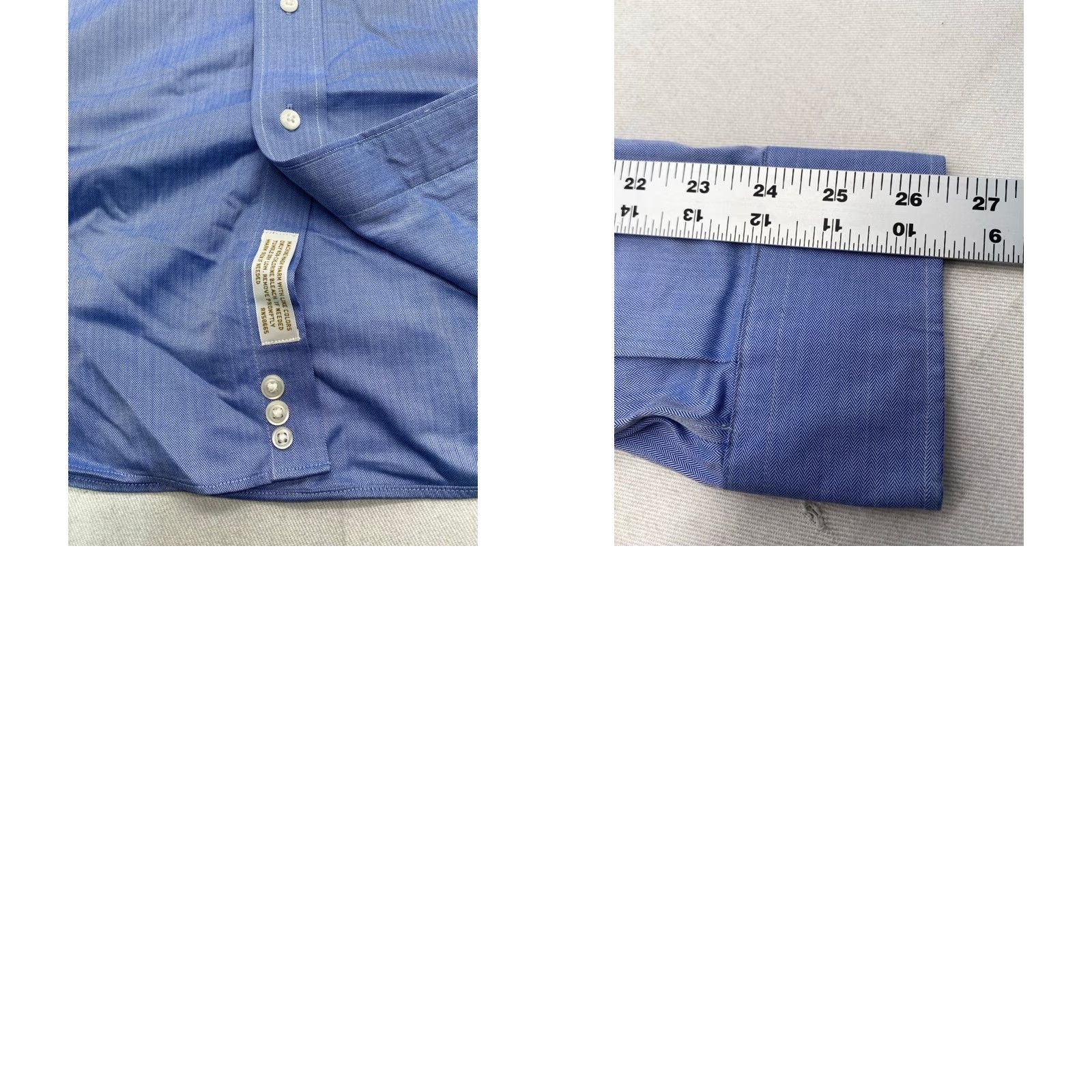 Nordstrom Nordstrom Long Sleeve Shirt Mens 2XL Blue 100% Cotton Dress Shirt Neckline Collared Spread Button Size US XXL / EU 58 / 5 - 8 Thumbnail