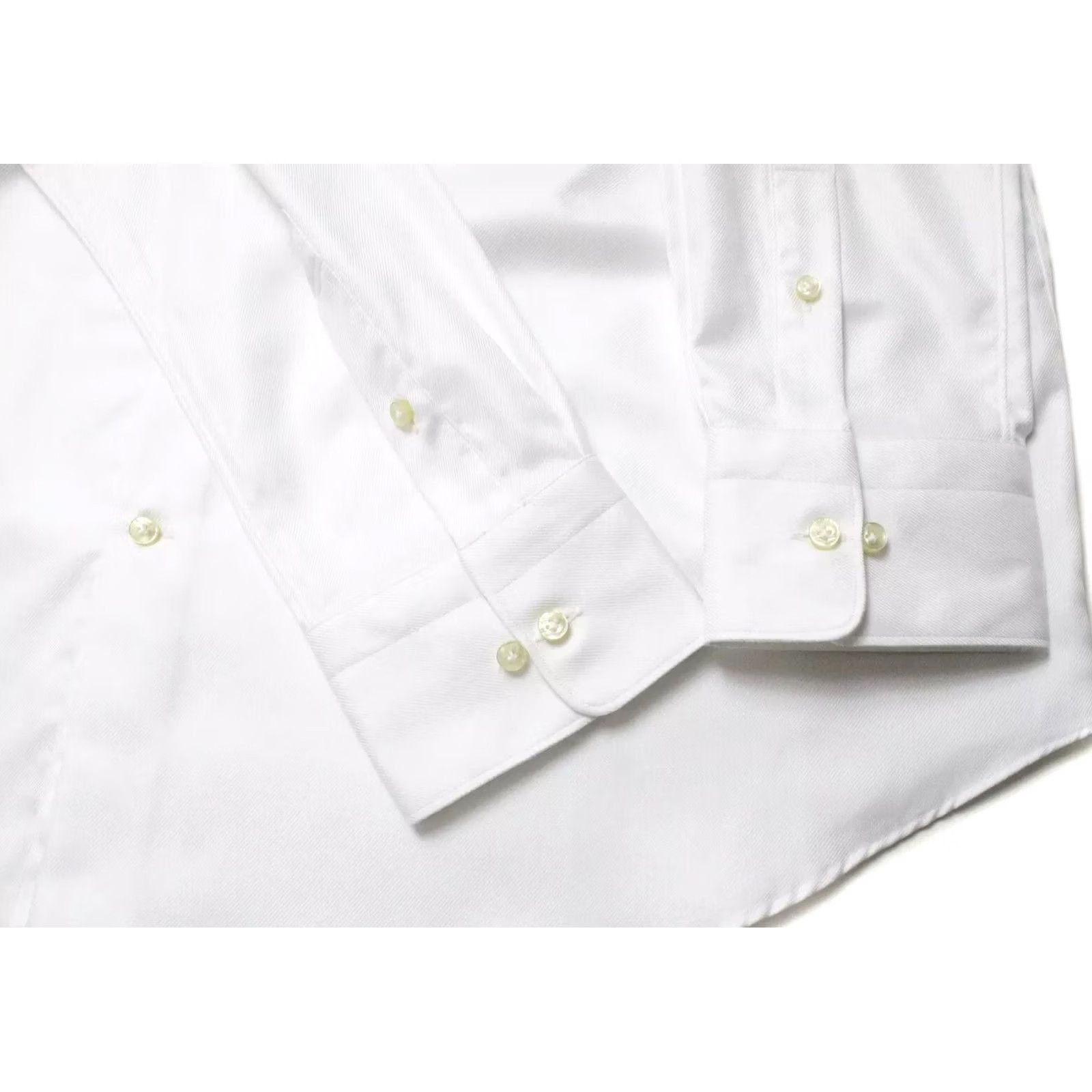 Suitsupply SUITSUPPLY Slim Regular Fit Shirt Men's 2XL Button Up Cutaway White Size 48R - 5 Thumbnail