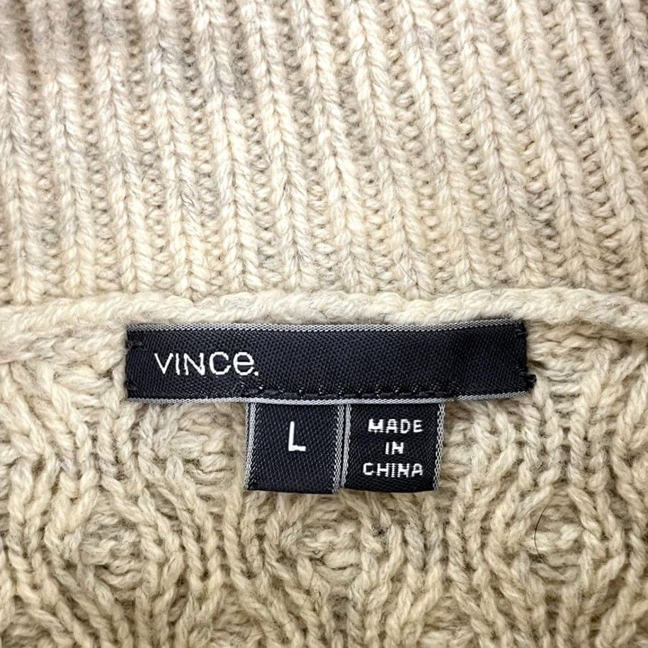 Vince Vince Yak & Wool Sweater Womens L Oatmeal Turtleneck Capsule Quiet Luxury Preppy Size L / US 10 / IT 46 - 2 Thumbnail