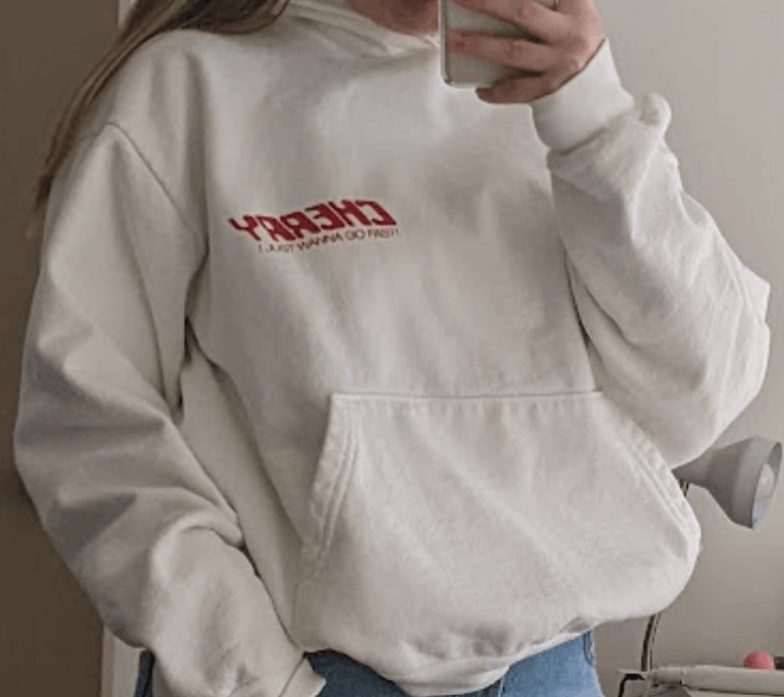 Cherry LA STOLE MY POPS PORSCHE HOODIE (PURE WHITE) Size US M / EU 48-50 / 2 - 4 Thumbnail