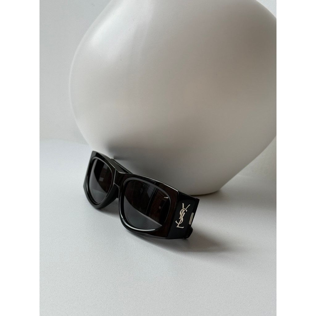 Saint Laurent Paris NEW Saint Laurent SLM140/F Black Gold Sunglasses Size ONE SIZE - 8 Thumbnail
