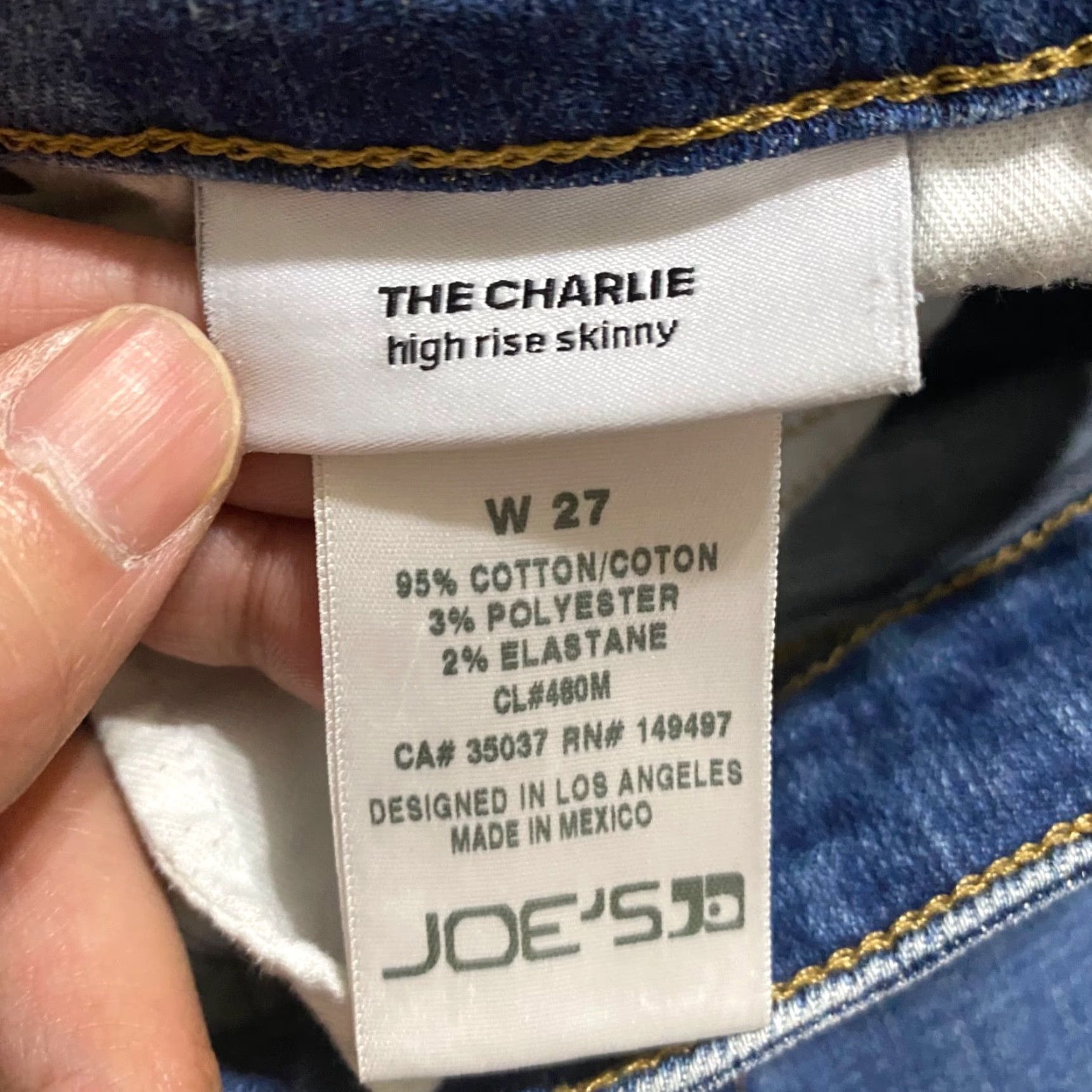 Vintage VINTAGE Joe's Jeans Womens Blue Denim High Rise Skinny 27 Medium Wash 5-Pocket Design Regular Rise Size 27" / US 4 / IT 40 - 3 Thumbnail