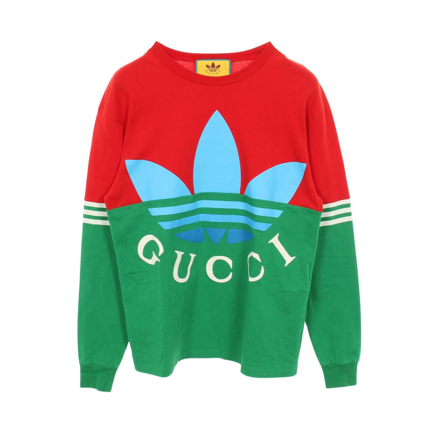 Gucci Gucci Gucci x adidas Cotton Long Sleeve T Shirt Textile T-Shirts DUTY FREE for USA Size ONE SIZE - 1 Thumbnail