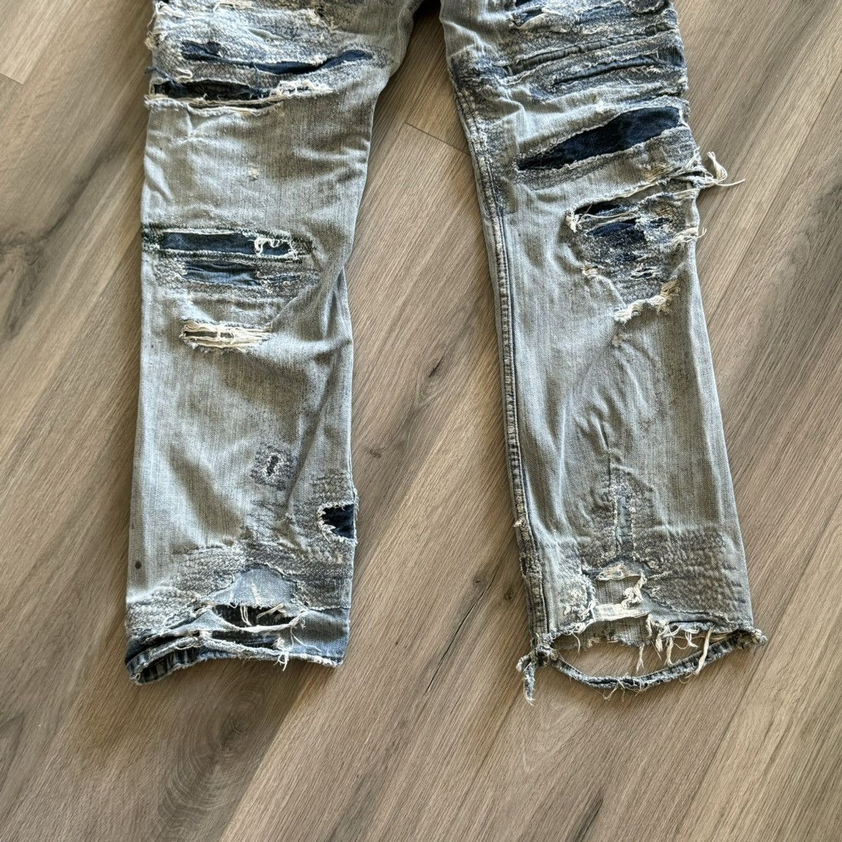 Japanese Brand × Vintage Custom reworked denim patched jeans Size US 30 / EU 46 - 8 Thumbnail