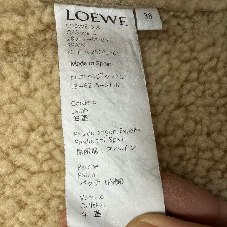 Loewe LOEWE White fur and leather cardigan coat Size XS / US 0-2 / IT 36-38 - 4 Thumbnail