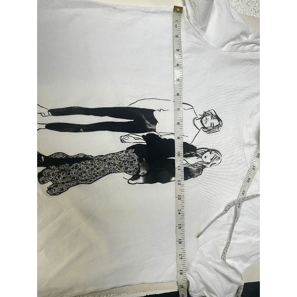 Zara Zara Womens Pullover Crew neck Graphic Basic Tshirt White 10 Size S / US 4 / IT 40 - 5 Thumbnail