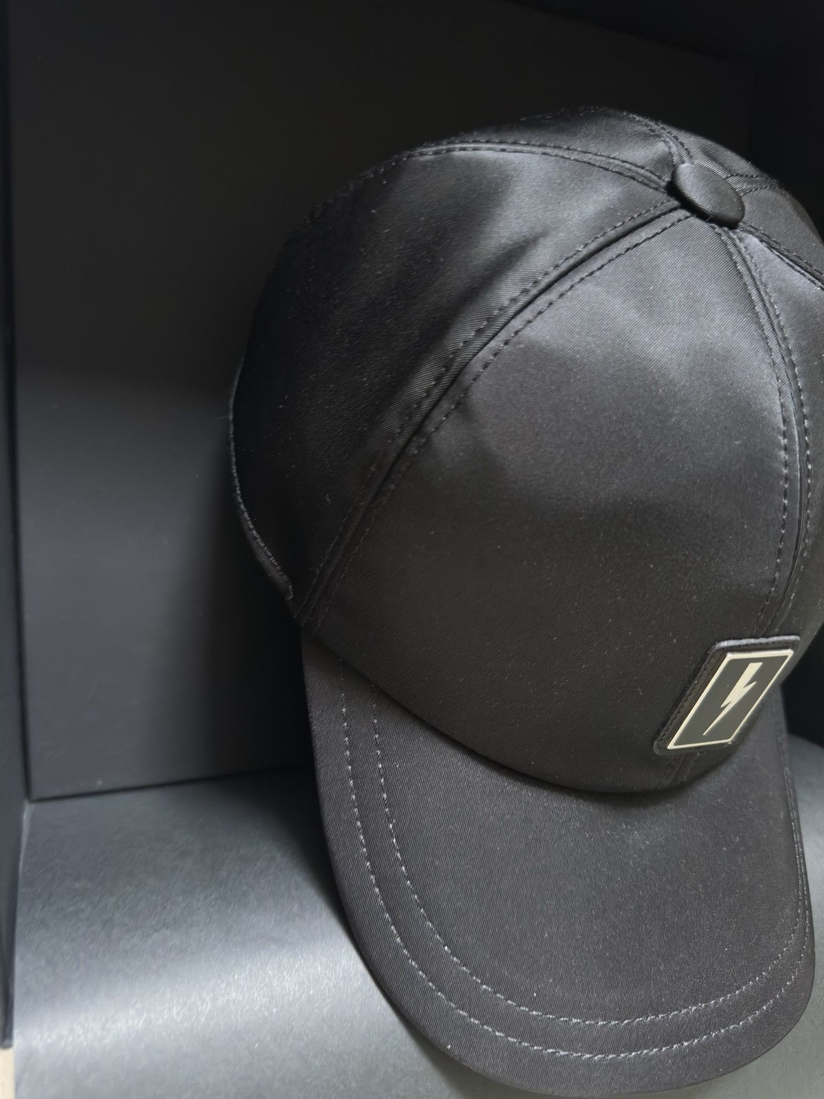 Neil Barrett Neil Barrett Thunderbolt patch baseball cap Size ONE SIZE - 6 Thumbnail