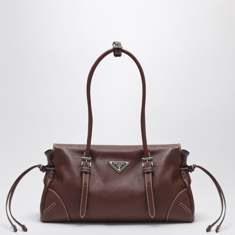 Prada Prada Medium Prada Bonnie Shopping Bag In Brown Size ONE SIZE - 1 Thumbnail