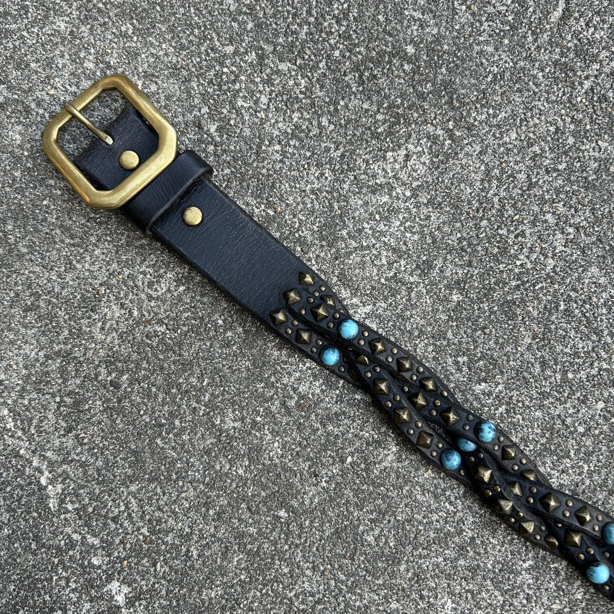 Vintage Vintage studded leather belt (Kapital Style) Size ONE SIZE - 10 Thumbnail
