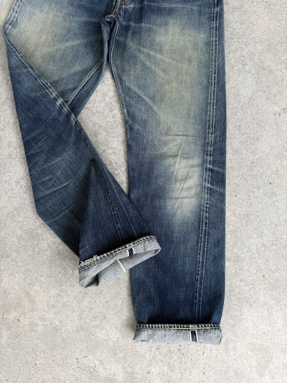 Full Count & Co. Vintage Fullcount 0105 Distressed Jeans Selvedge Denim Size US 30 / EU 46 - 18 Thumbnail