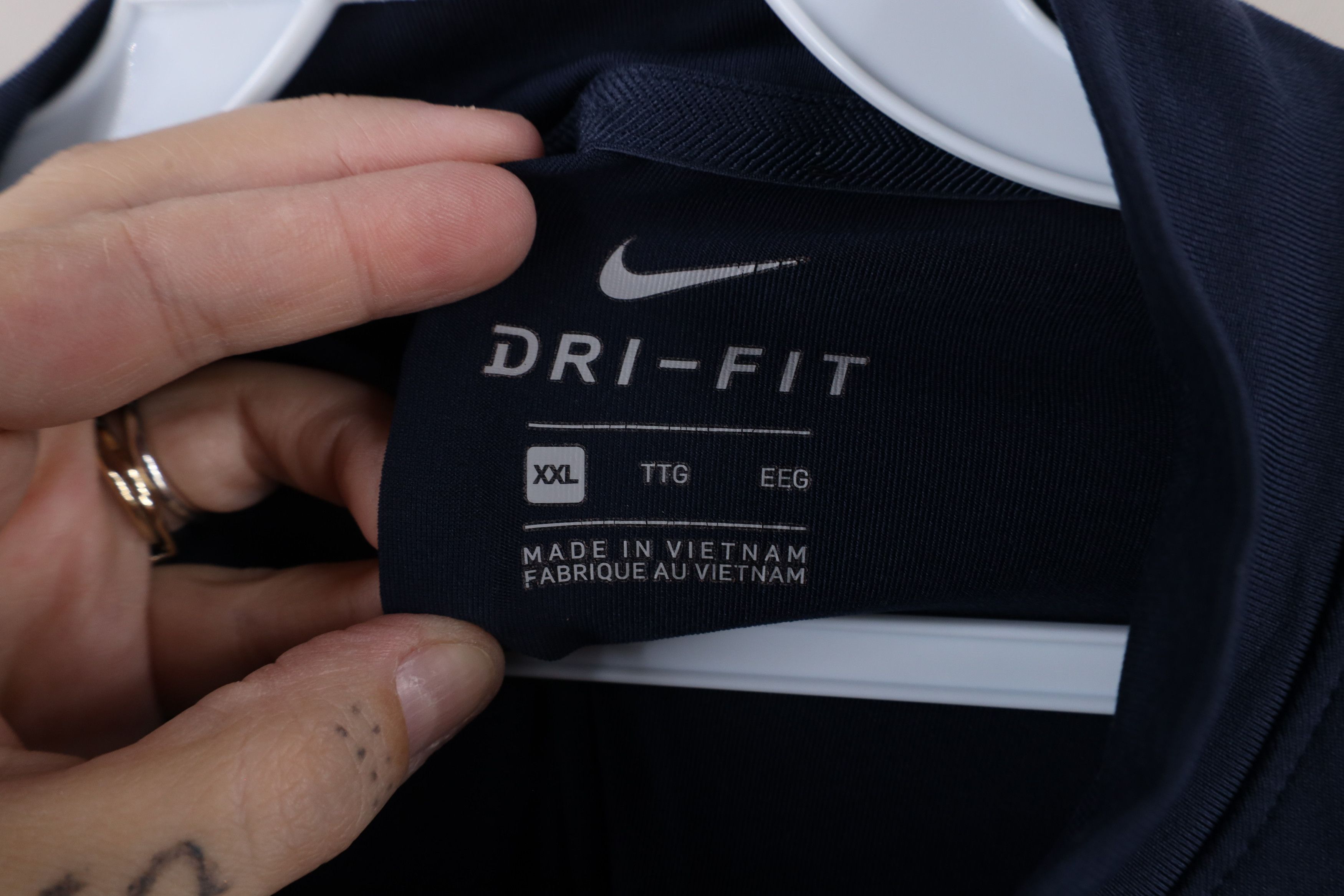 Nike × Vintage Nike Mini Swoosh University of Michigan Mock Neck T-Shirt Size US XXL / EU 58 / 5 - 6 Thumbnail