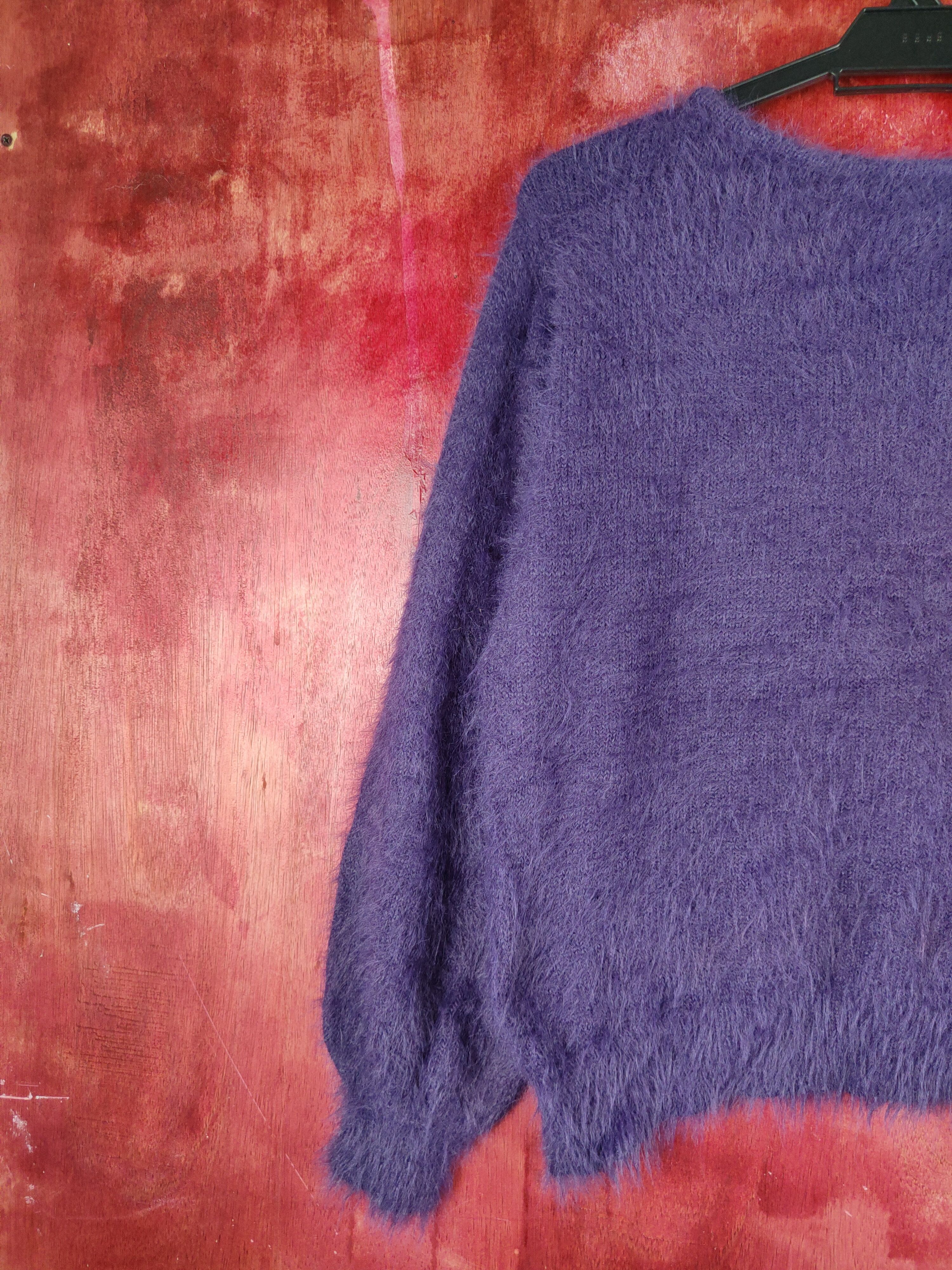 Japanese Brand × Vintage Vintage Aix Les Bains Purple Fur Mohair Knitwear Size M / US 6-8 / IT 42-44 - 8 Thumbnail