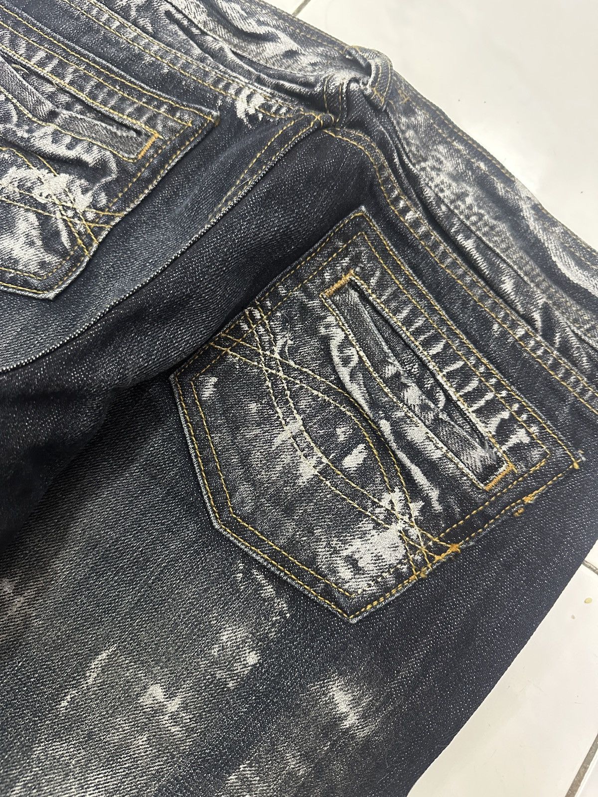 Japanese Brand Japanese BA-TSU Paint Splitter Jeans Size US 30 / EU 46 - 17 Thumbnail