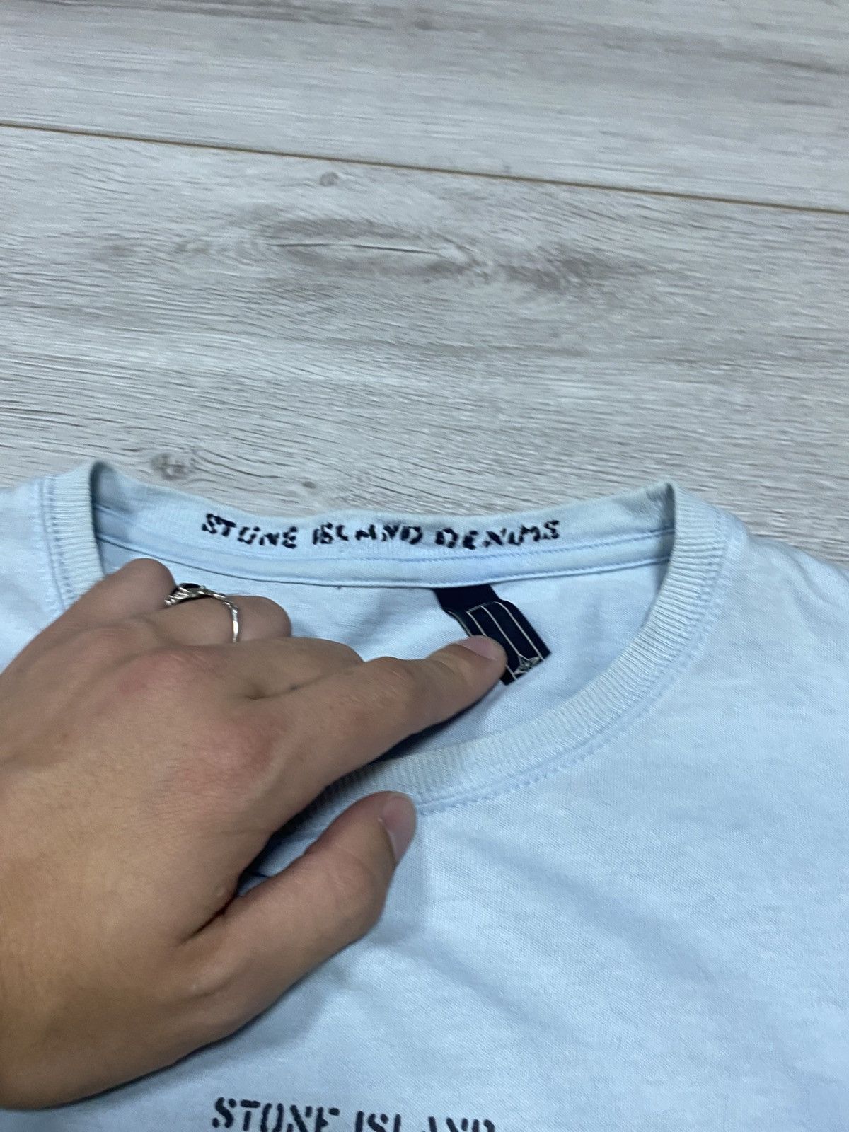 Stone Island Stone Island denims shirt centr logo compass Size US L / EU 52-54 / 3 - 3 Thumbnail