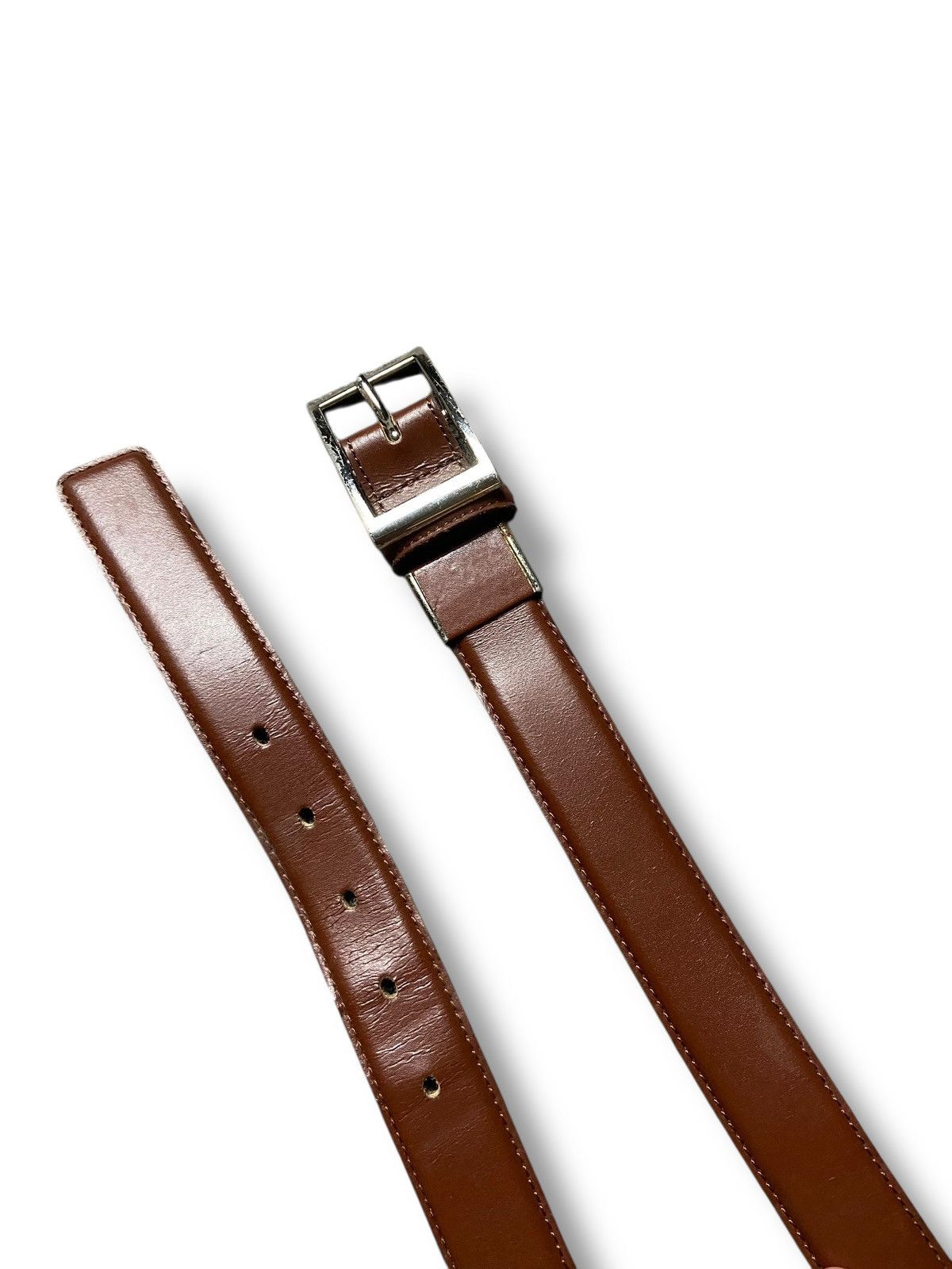 Japanese Brand The Suit Company Brand Genuine Leather Belt (142) Size 38 - 3 Thumbnail