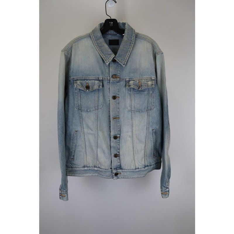 Saint Laurent Paris o1rshd1 Classic Denim Jacket in Sky Blue Size US L / EU 52-54 / 3 - 1 Thumbnail