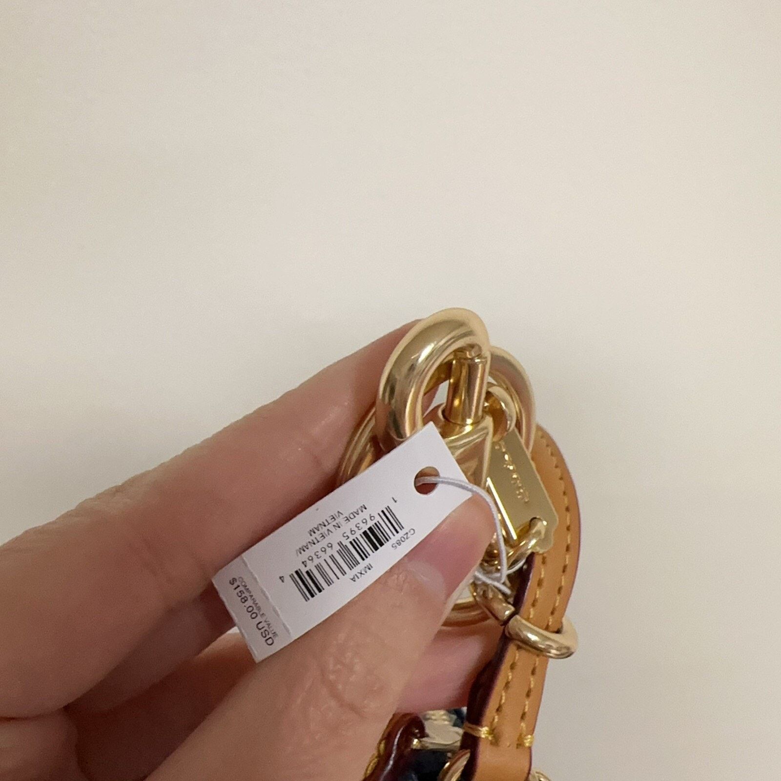 Coach NWT Coach CZ085 Mini Nolita Bag Charm Signature Denim Size ONE SIZE - 9 Thumbnail