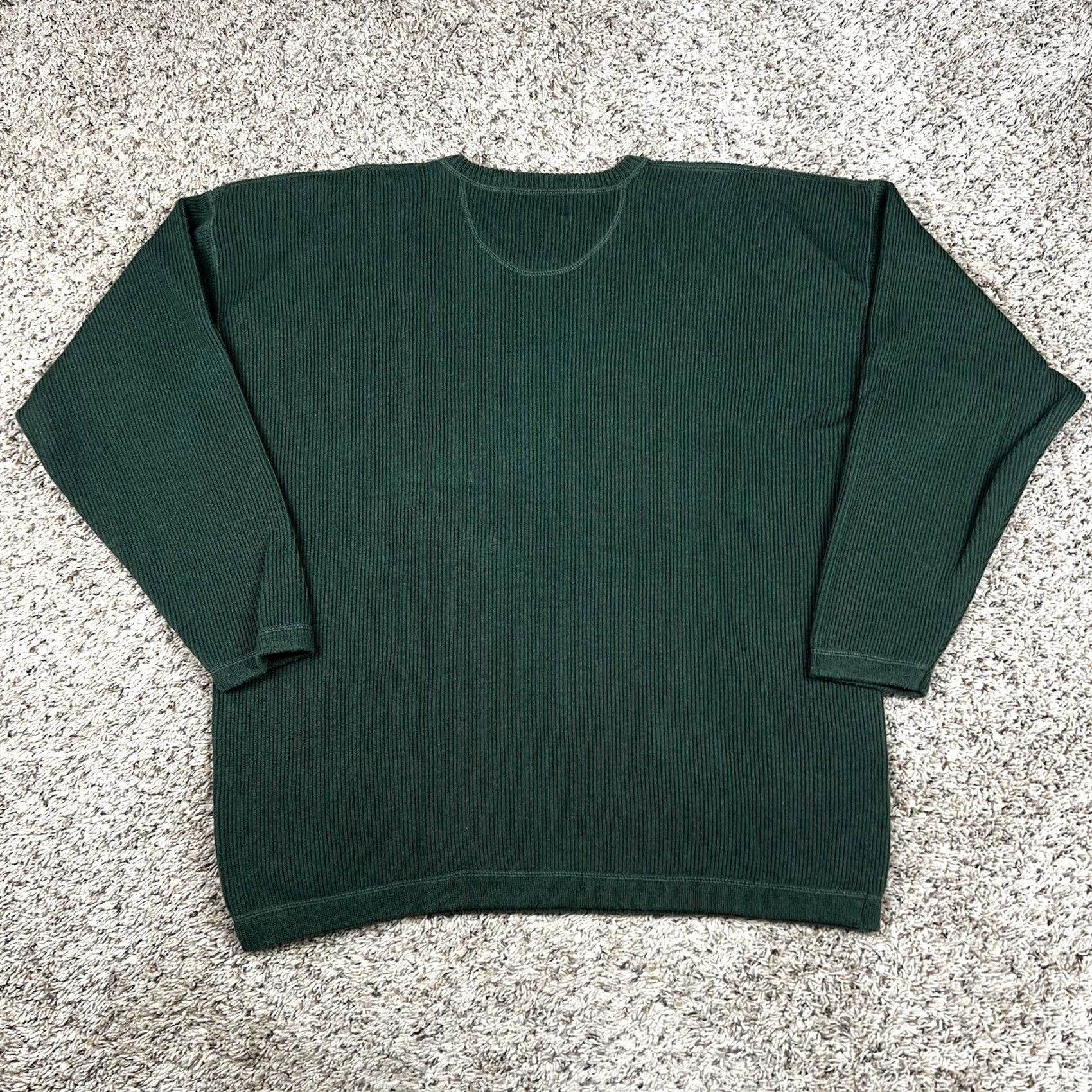 Eddie Bauer Vintage Eddie Bauer Heavyweight Knit 100% Cotton Green Sweater Mens XL Size US XL / EU 56 / 4 - 3 Thumbnail