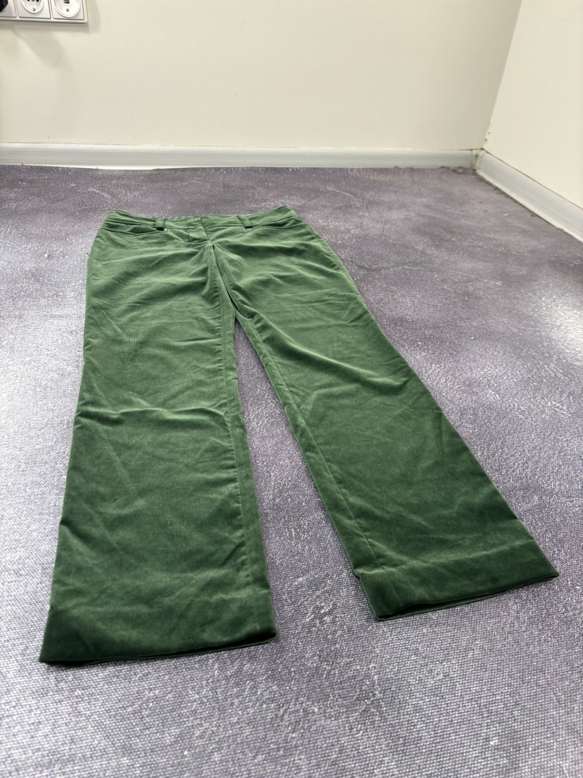 Etro Etro Velour Velvet Emerald Green Plush Women’s Luxury Pants Size 30" / US 8 / IT 44 - 5 Thumbnail