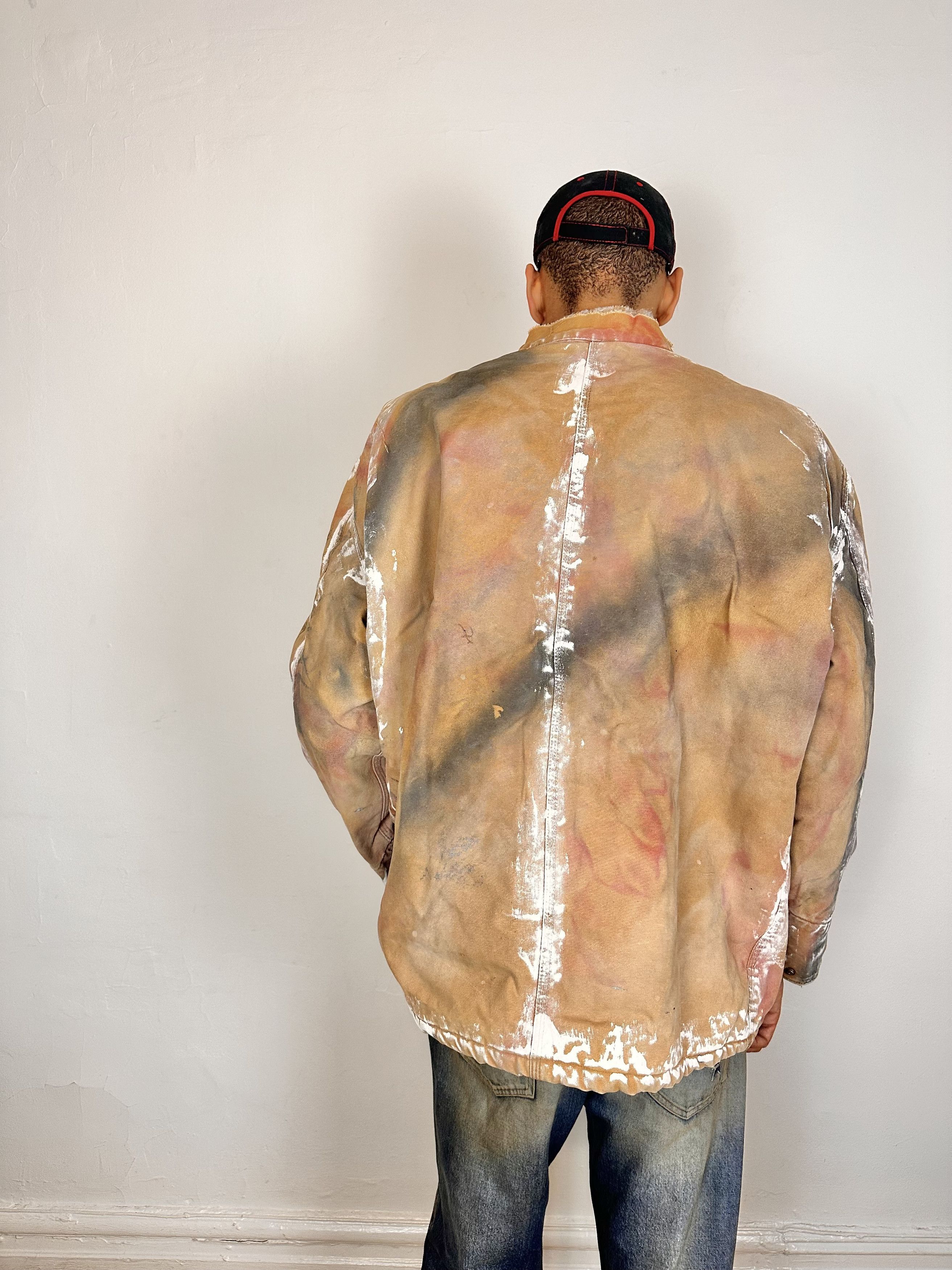 Vintage ASTROBOI* Big Smith Tan Painted Workwear Jacket - XL Size US XL / EU 56 / 4 - 4 Thumbnail