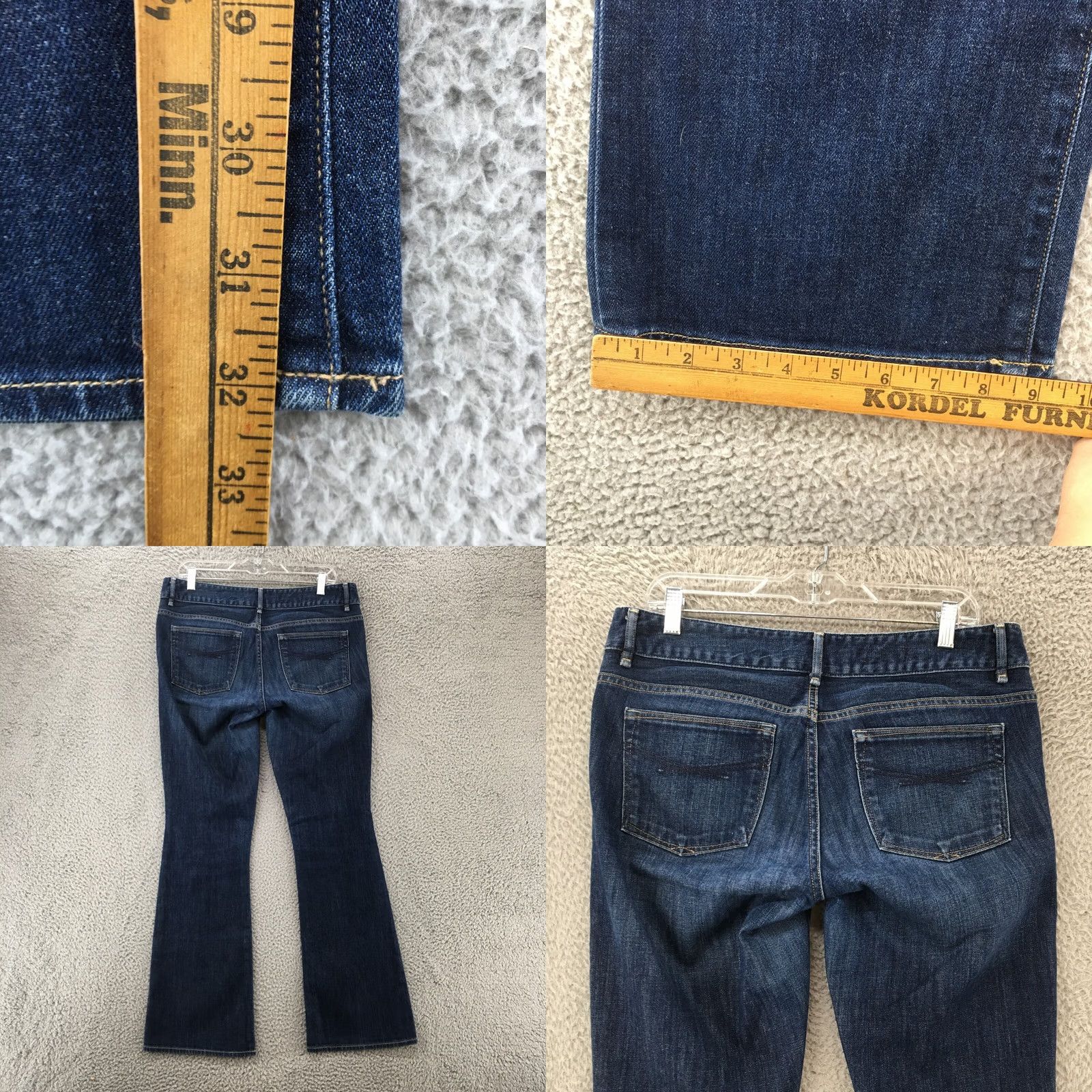 Denime 1960 Perfect Bootcut Jeans Womens 30 Regular Blue Dark Wash Denim Mid Rise Zip Fly Jeans Ladies Menopause? Size 30" / US 8 / IT 44 - 8 Thumbnail