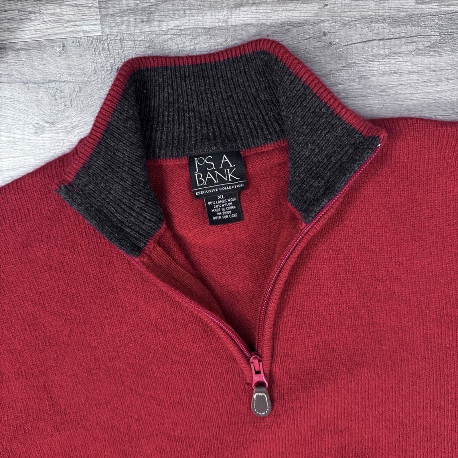 Vintage Lambs Wool Blend Quarter Zip Sweater XL Classic Size US XL / EU 56 / 4 - 2 Thumbnail
