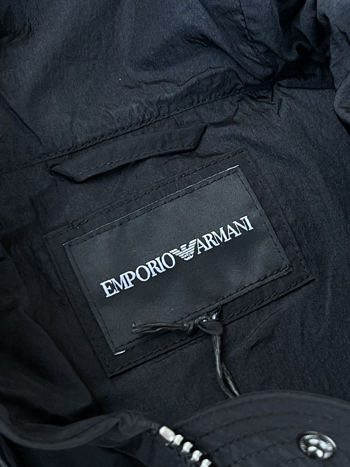 Emporio Armani !DS! AW22 Emporio Armani Black Trench Coat Windbreaker Size US L / EU 52-54 / 3 - 20 Thumbnail