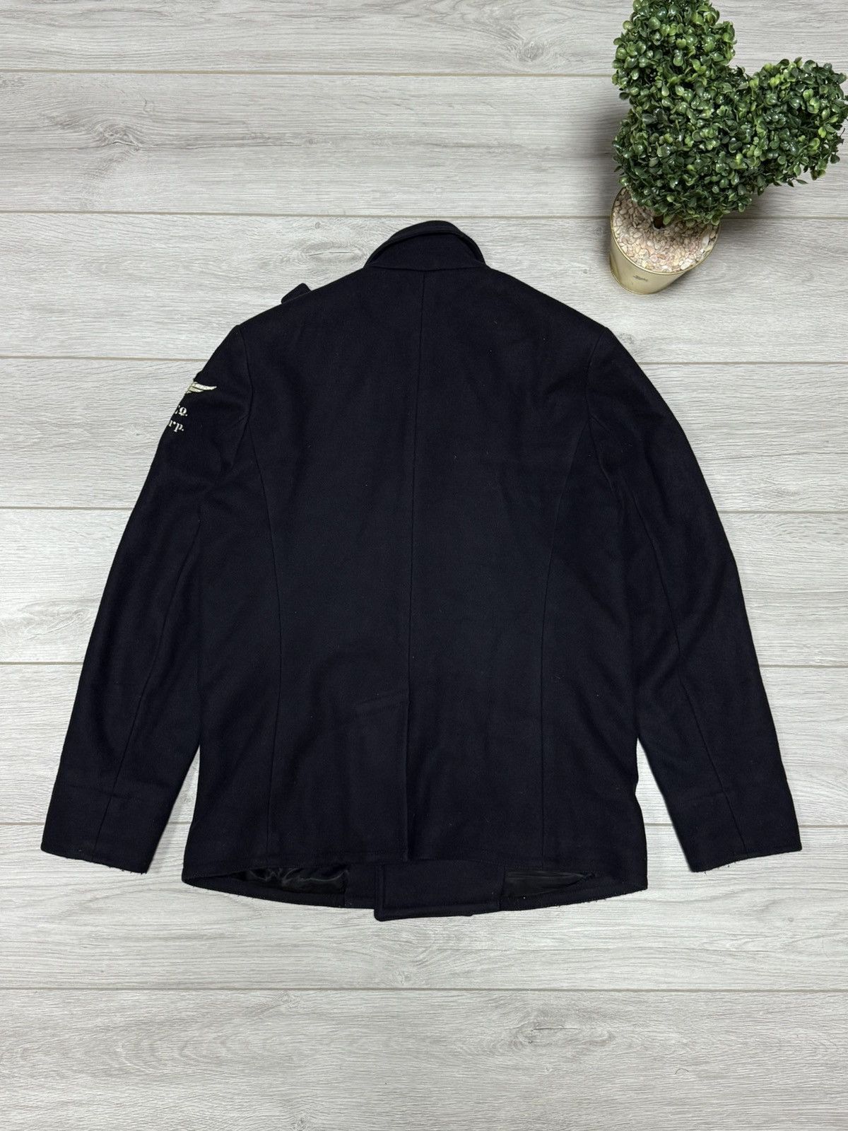 Polo Ralph Lauren POLO wool double breasted pea coat buttons jacket anchor Size US L / EU 52-54 / 3 - 14 Thumbnail