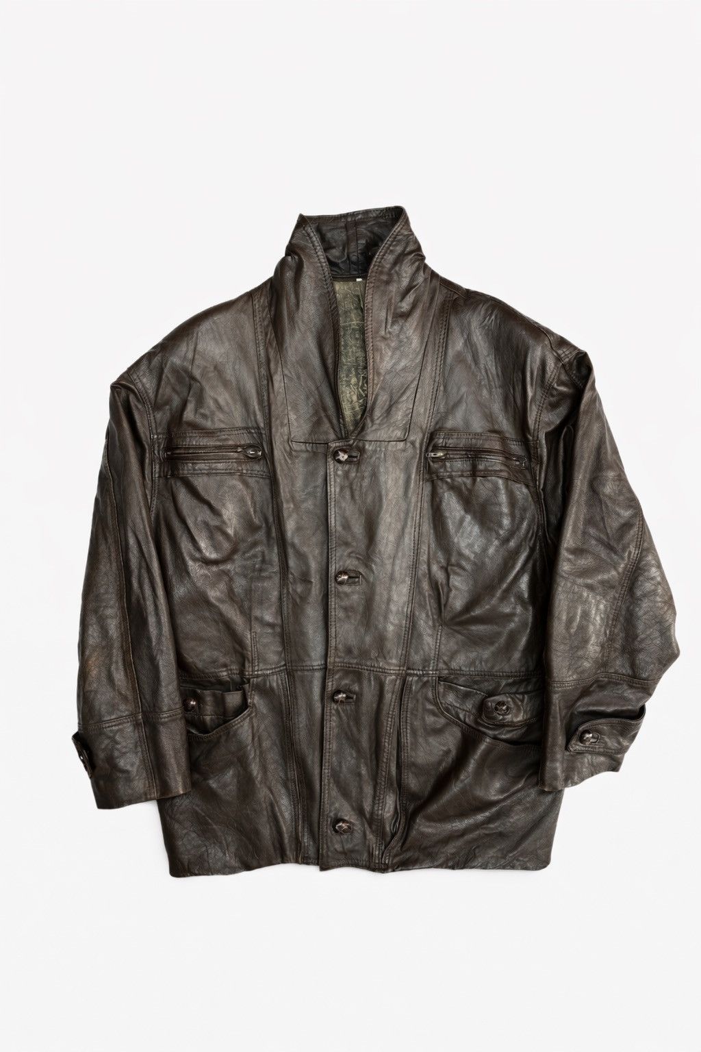 Vintage Vintage Brown Leather Jacket Size US XL / EU 56 / 4 - 1 Thumbnail