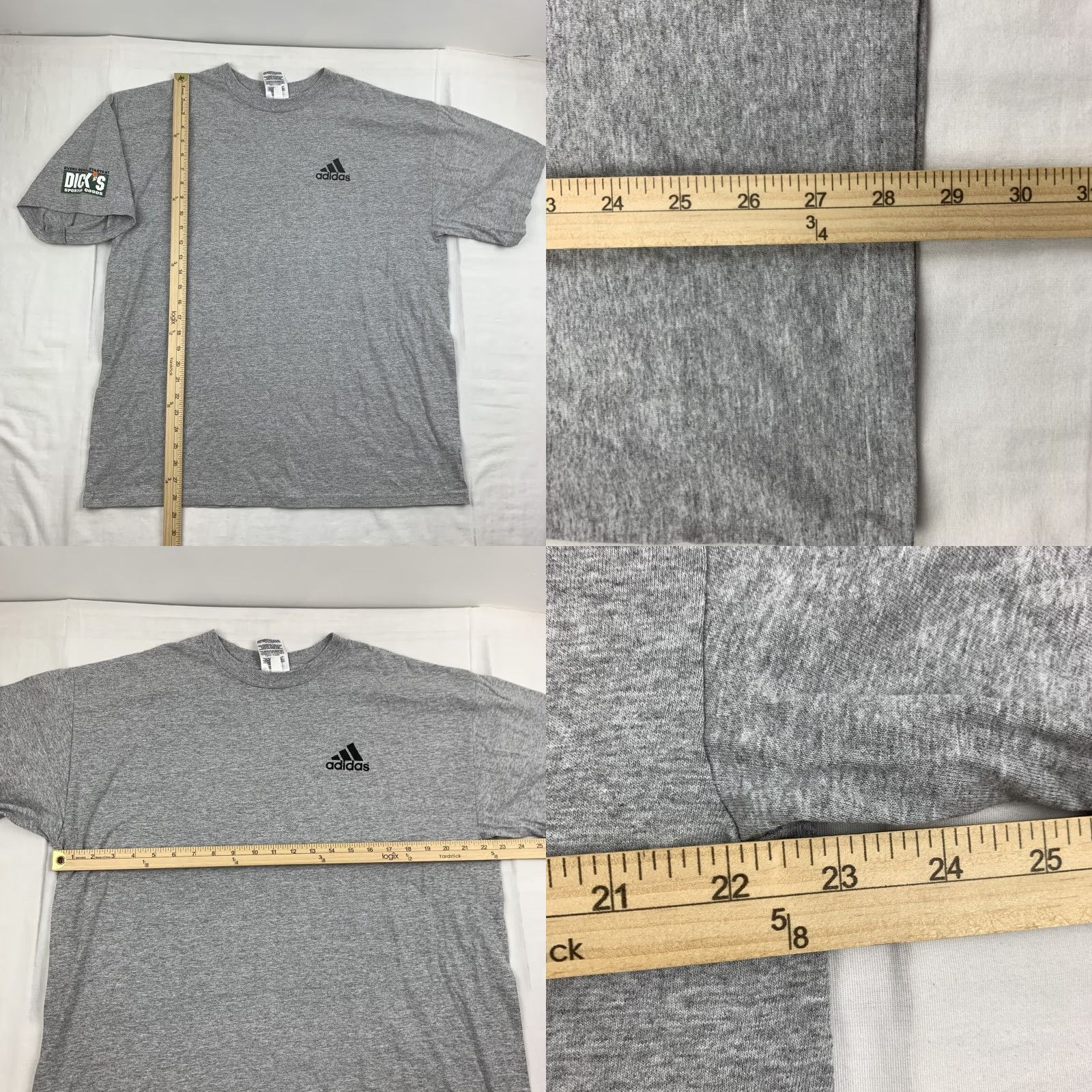 Adidas Vintage adidas T Shirt Adult Large Gray Dicks Sporting Goods Soccer Y2K Logo Size US L / EU 52-54 / 3 - 8 Thumbnail