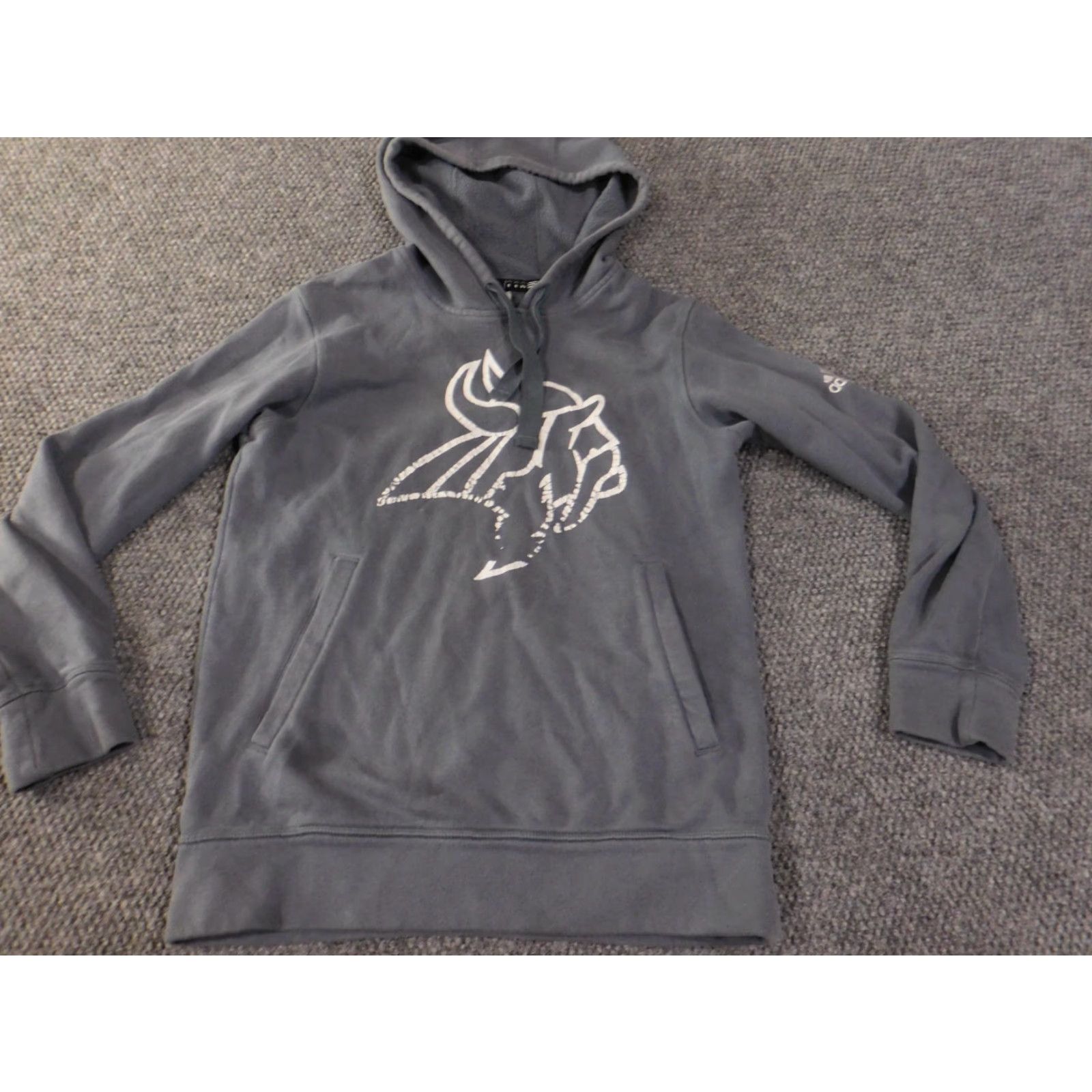 Adidas adidas Hoodie Mens S Blue Retro Vikings Graphic Logo Active Football Pullover KnIT Logo Size US S / EU 44-46 / 1 - 3 Thumbnail