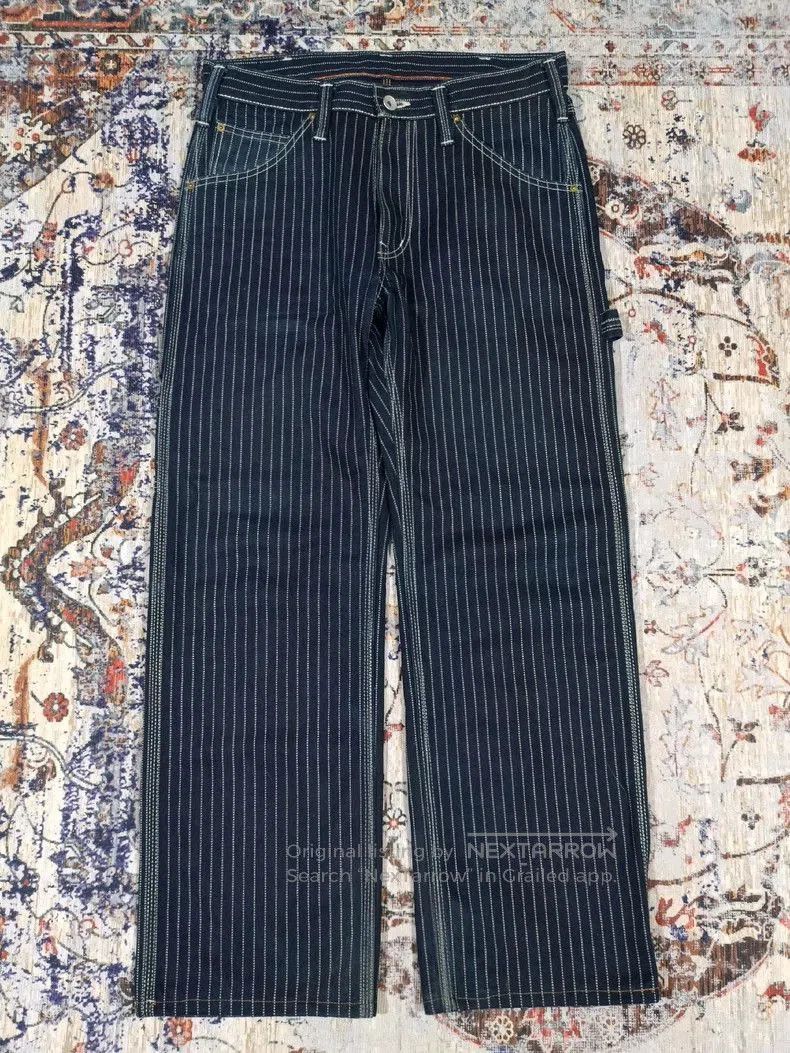 Iron Heart Iron Heart Striped Denim Work Pants . Size US 31 - 3 Thumbnail