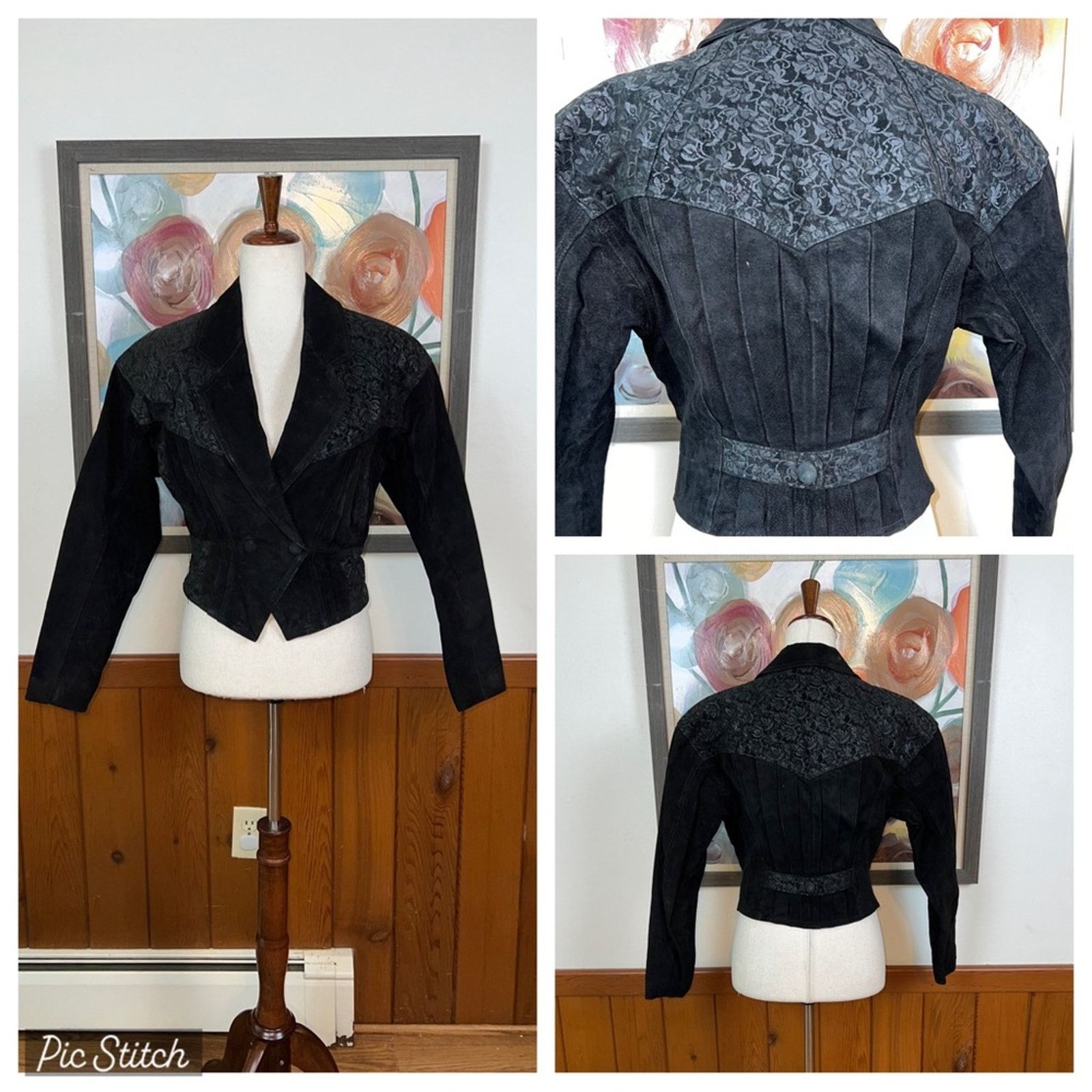 Wilsons Leather Super Cool Vintage 90s Wilson’s Suede Cropped Blazer Jacket! Size S / US 4 / IT 40 - 1 Thumbnail