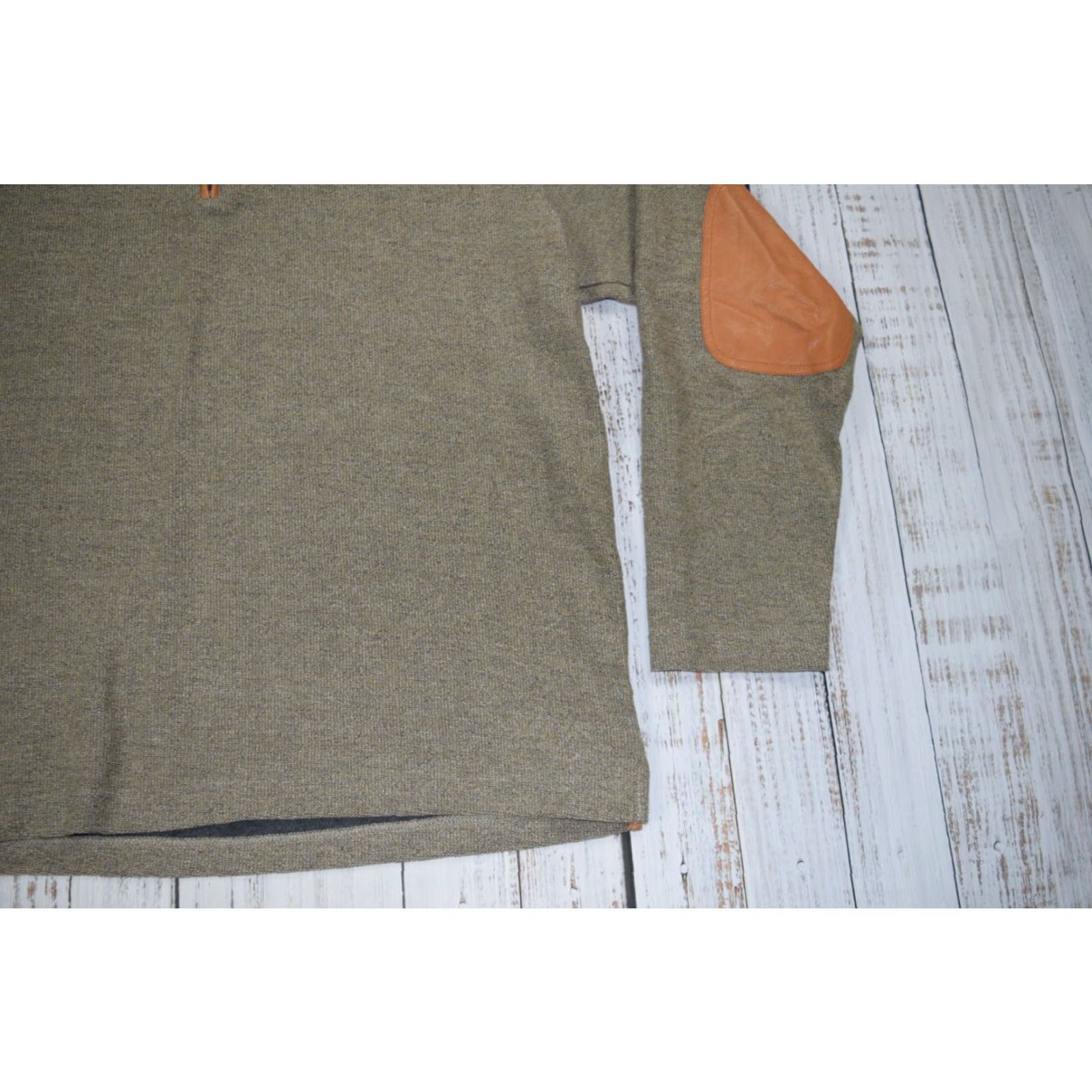 Orvis Orvis Sweater Mens L Olive Tweed Quarter Zip Leather Patch Size US L / EU 52-54 / 3 - 3 Thumbnail