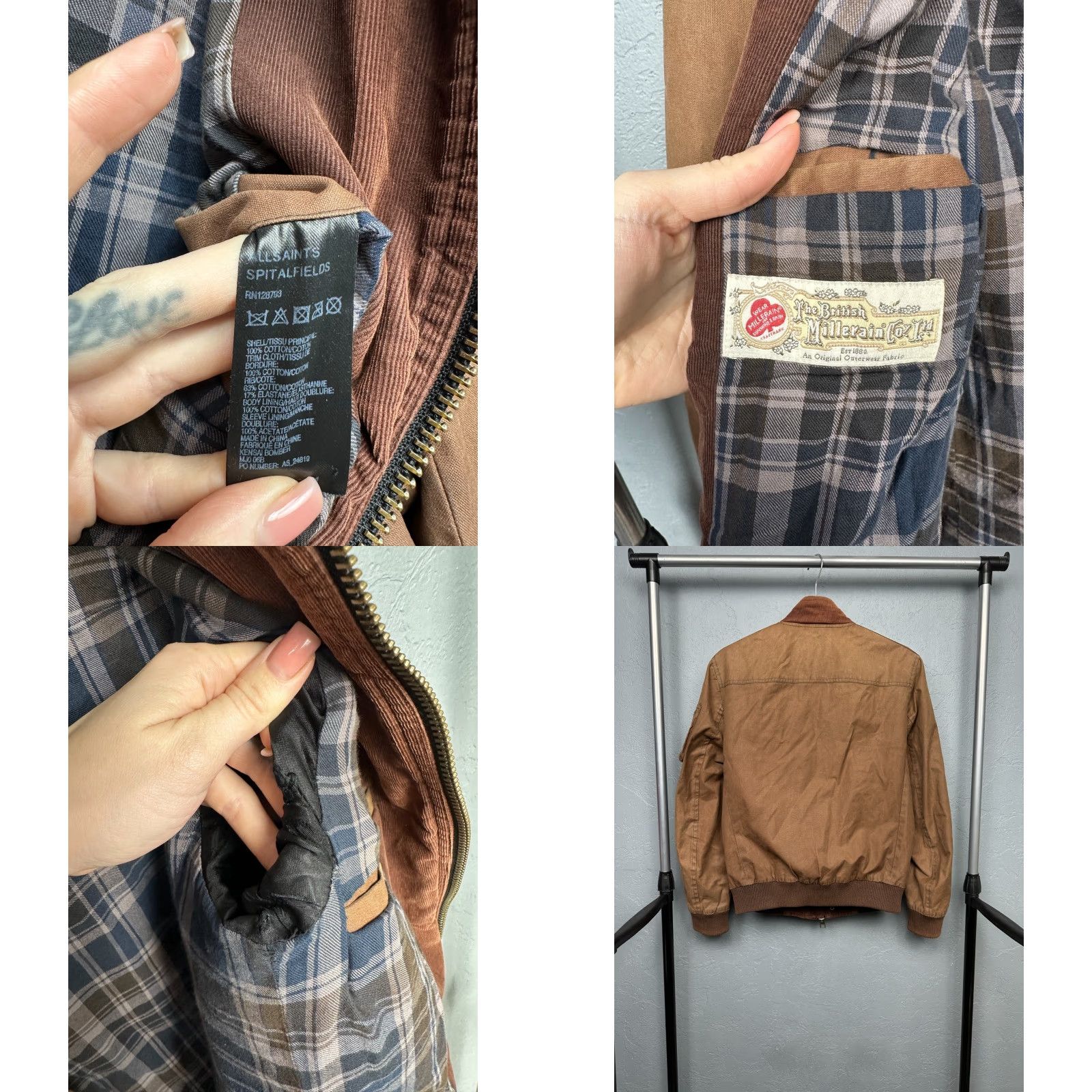 Allsaints AllSaints Kensai Bomber Jacket Mens S Brown Zip Zipper Jacket Brand: AllSaints, Style: Bomber Jacket, Type: Jacket, Department: Men Size US S / EU 44-46 / 1 - 8 Thumbnail