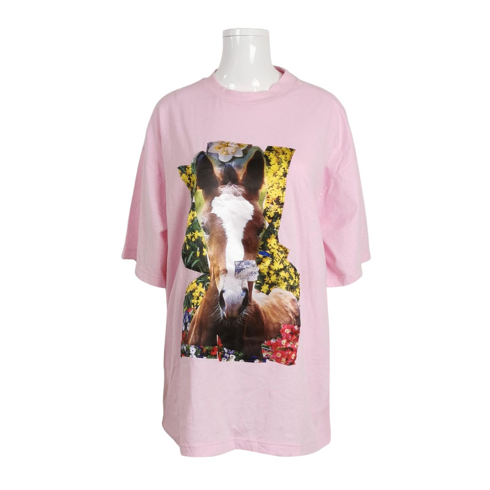Acne Studios Acne Studios S Cotton Crew Neck Horse Print T-Shirt Size S / US 4 / IT 40 - 1 Thumbnail