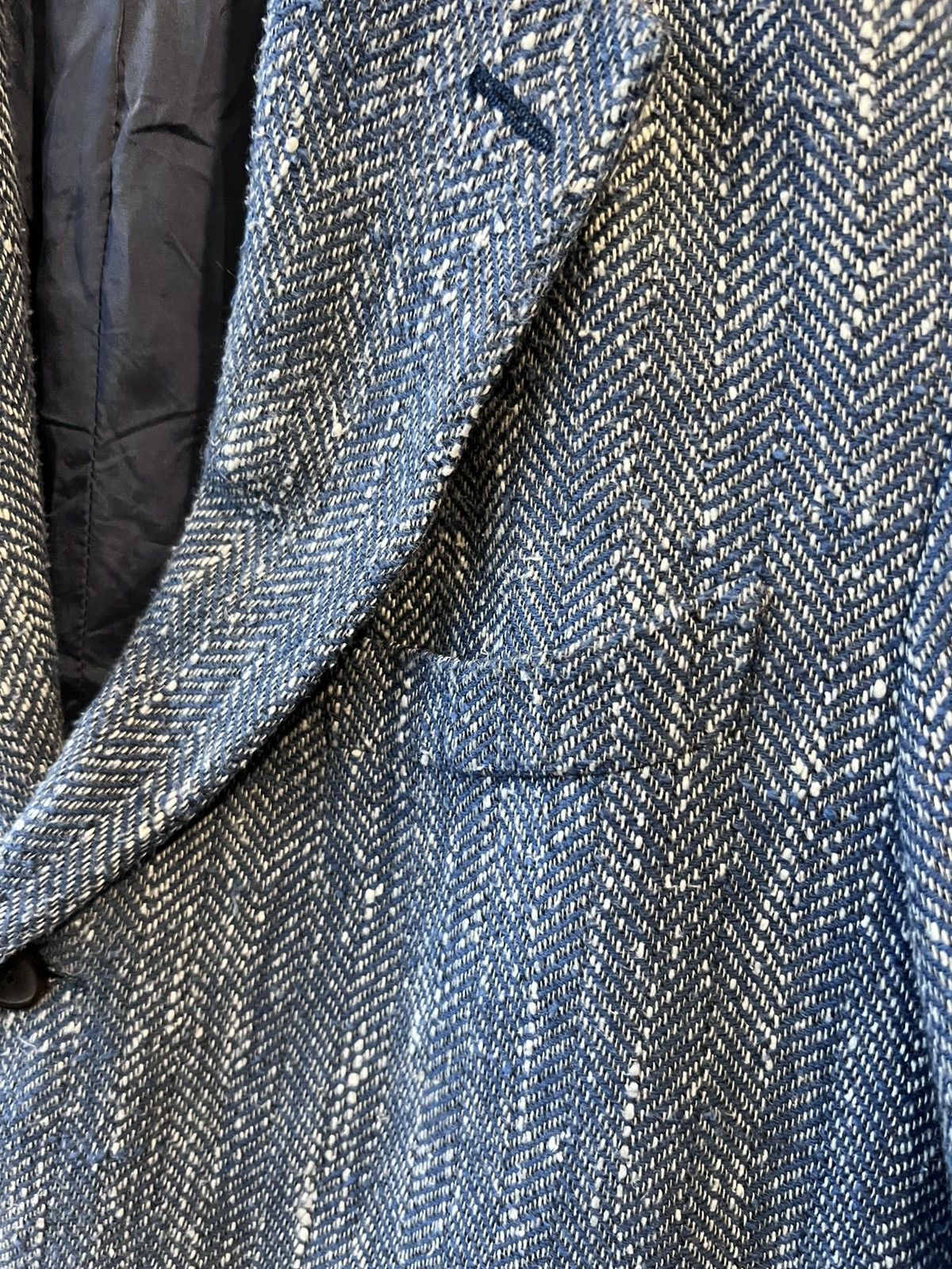 Suitsupply SUITSUPPLY Heavy Coat Vicenza Herringbone Men’s Blue Size 44 Size US S / EU 44-46 / 1 - 4 Thumbnail