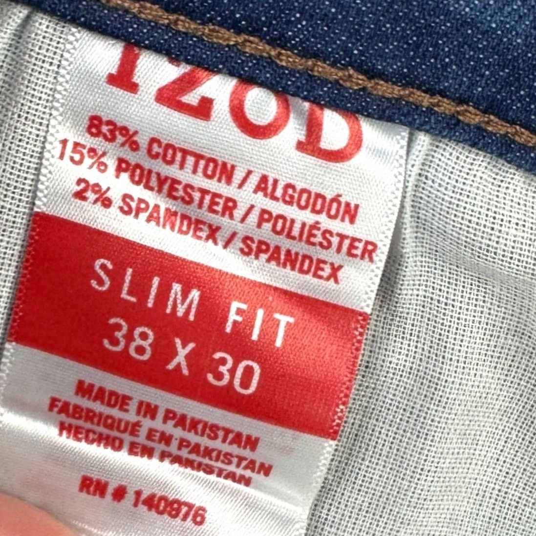 Izod VINTAGE Izod Sport Flex Men Slim Jeans 38X30 Blue 5 Pockets Comfort Stretch Denim NEW Size US 38 / EU 54 - 3 Thumbnail
