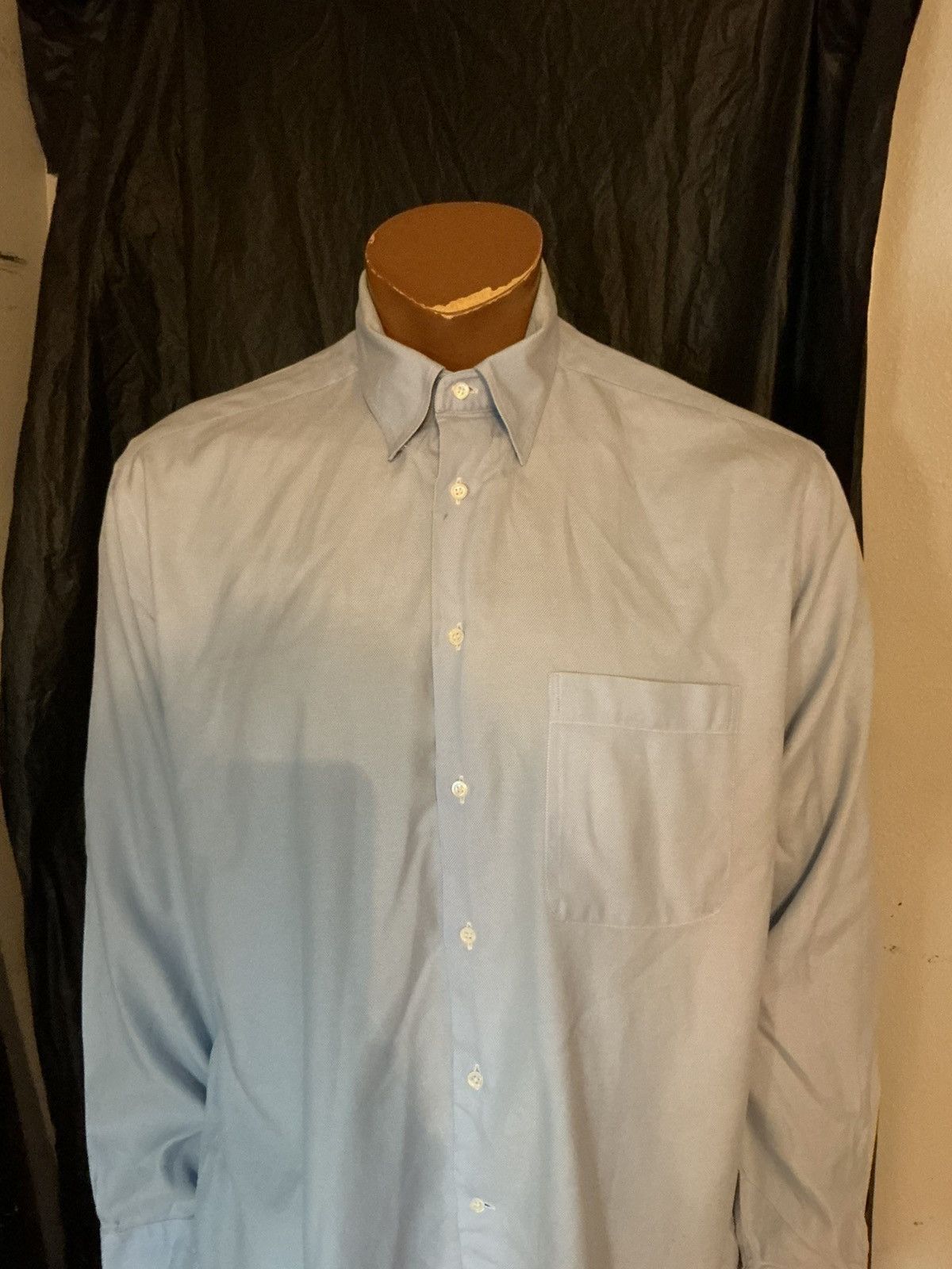 Armani Collezioni Armani Collezioni Made In Italy Blue Button Dress Shirt Size US XL / EU 56 / 4 - 15 Thumbnail