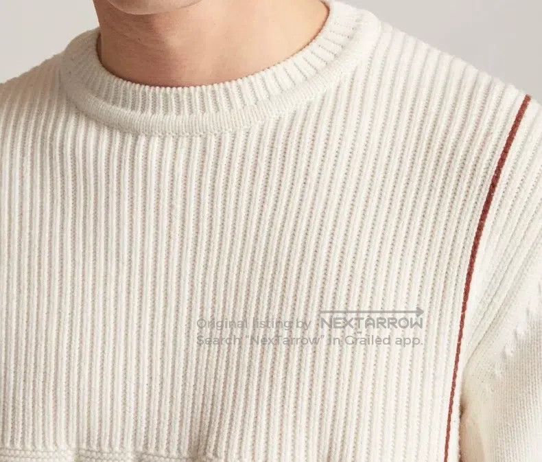 Other Loro Piana Round Neck Knitted Raw Wool Sweater Size US M / EU 48-50 / 2 - 4 Thumbnail