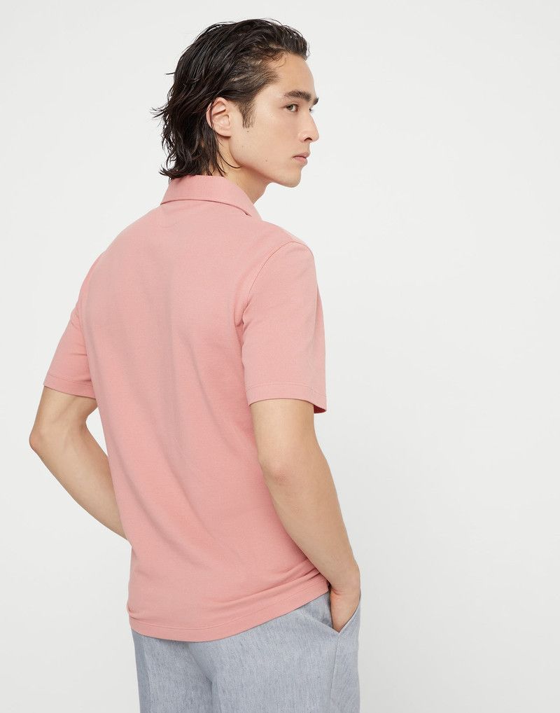 Brunello Cucinelli o1la1rc1a0426 Polo T-Shirt in Pink Size US L / EU 52-54 / 3 - 2 Thumbnail